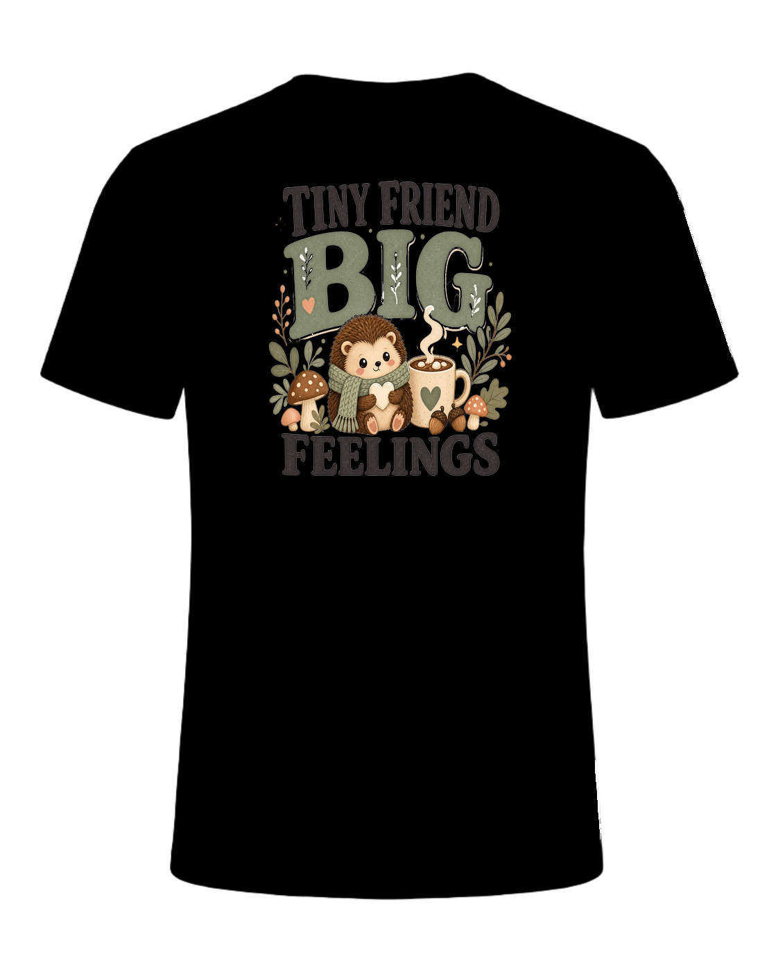 TINY FRIEND BIG FEELINGS — Black