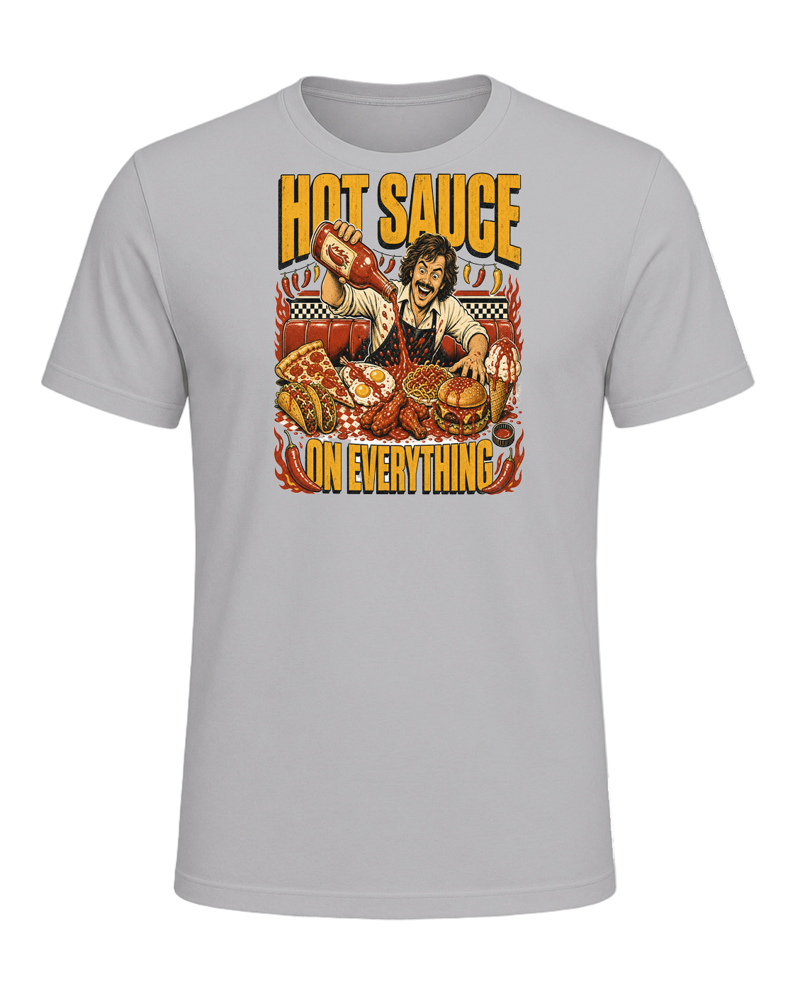 HOT SAUCE ON EVERYTHING — Athletic Heather