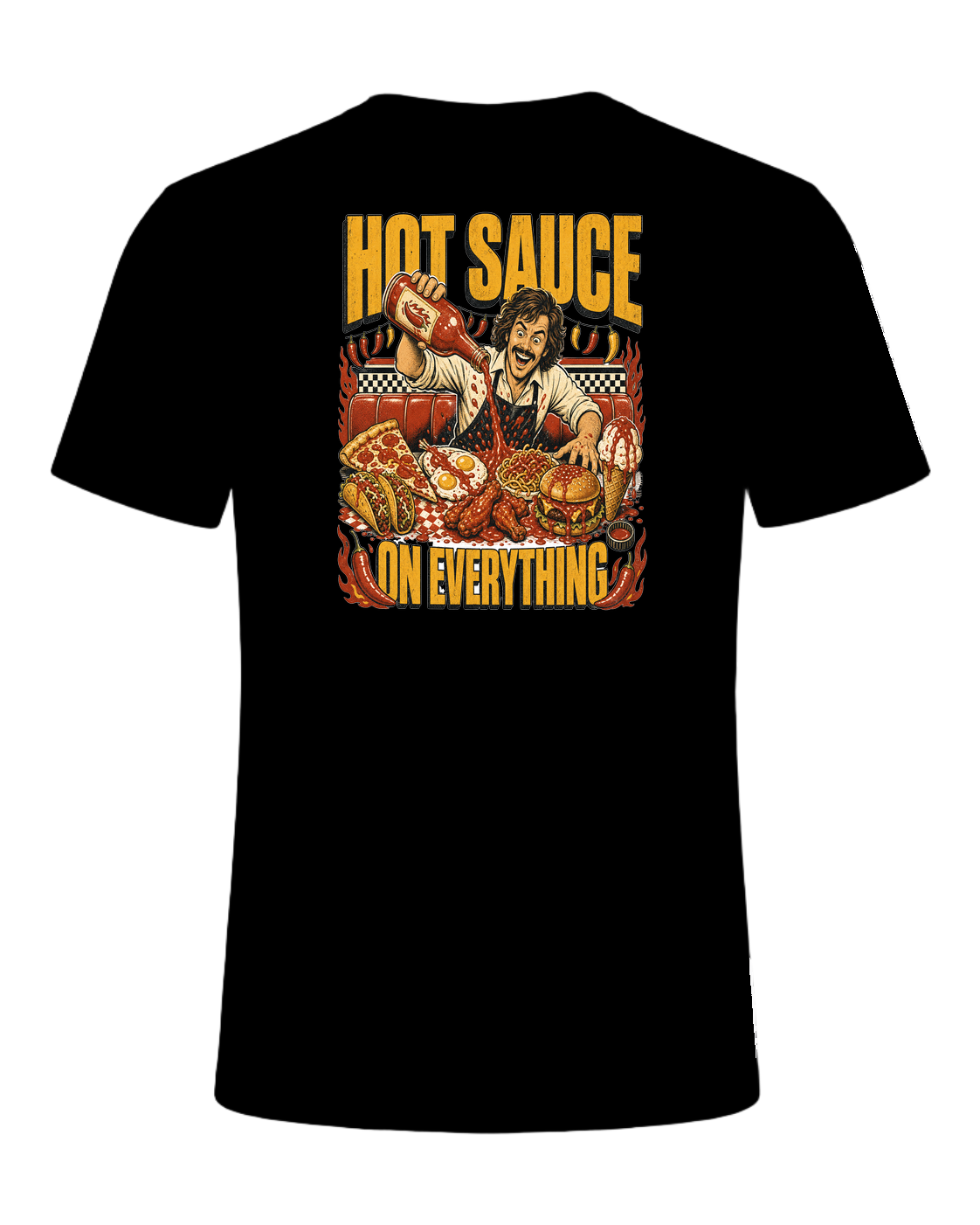 HOT SAUCE ON EVERYTHING — Black