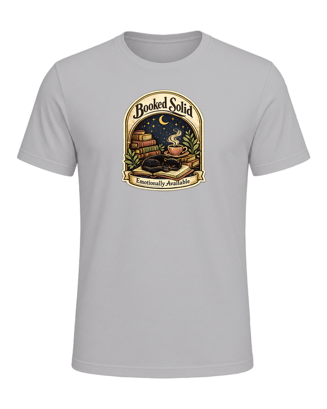 Booked Solid, Emotionally Available Tee — Athletic Heather