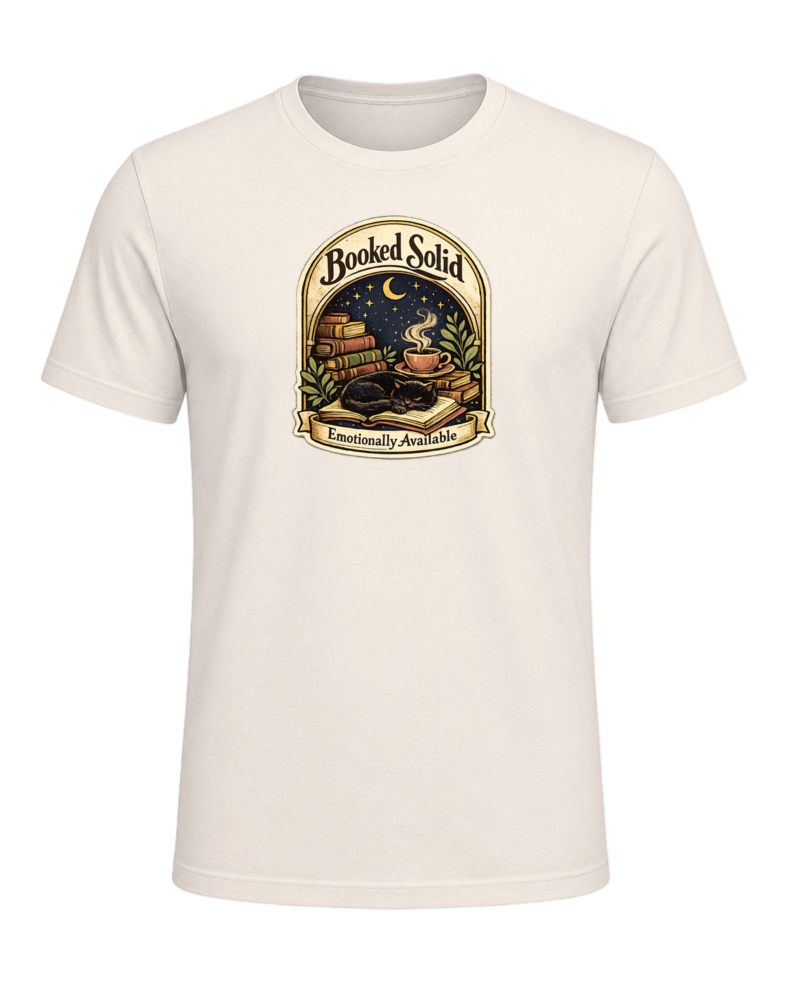 Booked Solid, Emotionally Available Tee — Natural