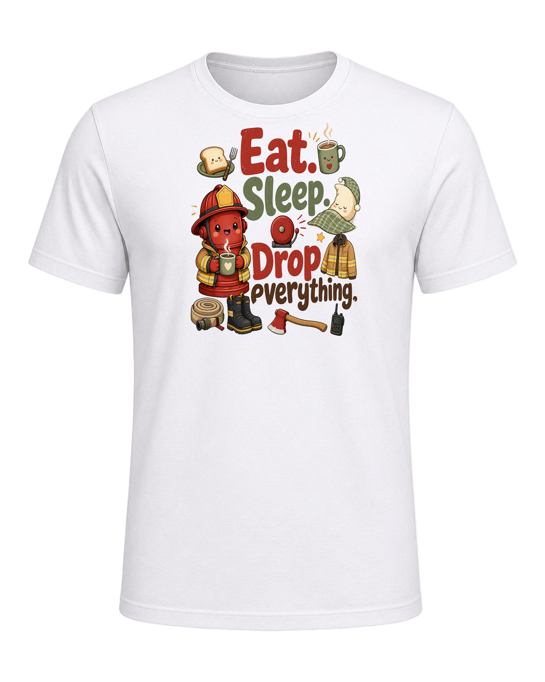 Eat. Sleep. Drop everything. — White
