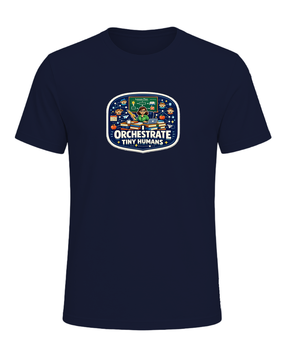 I Orchestrate Tiny Humans Tee — Navy