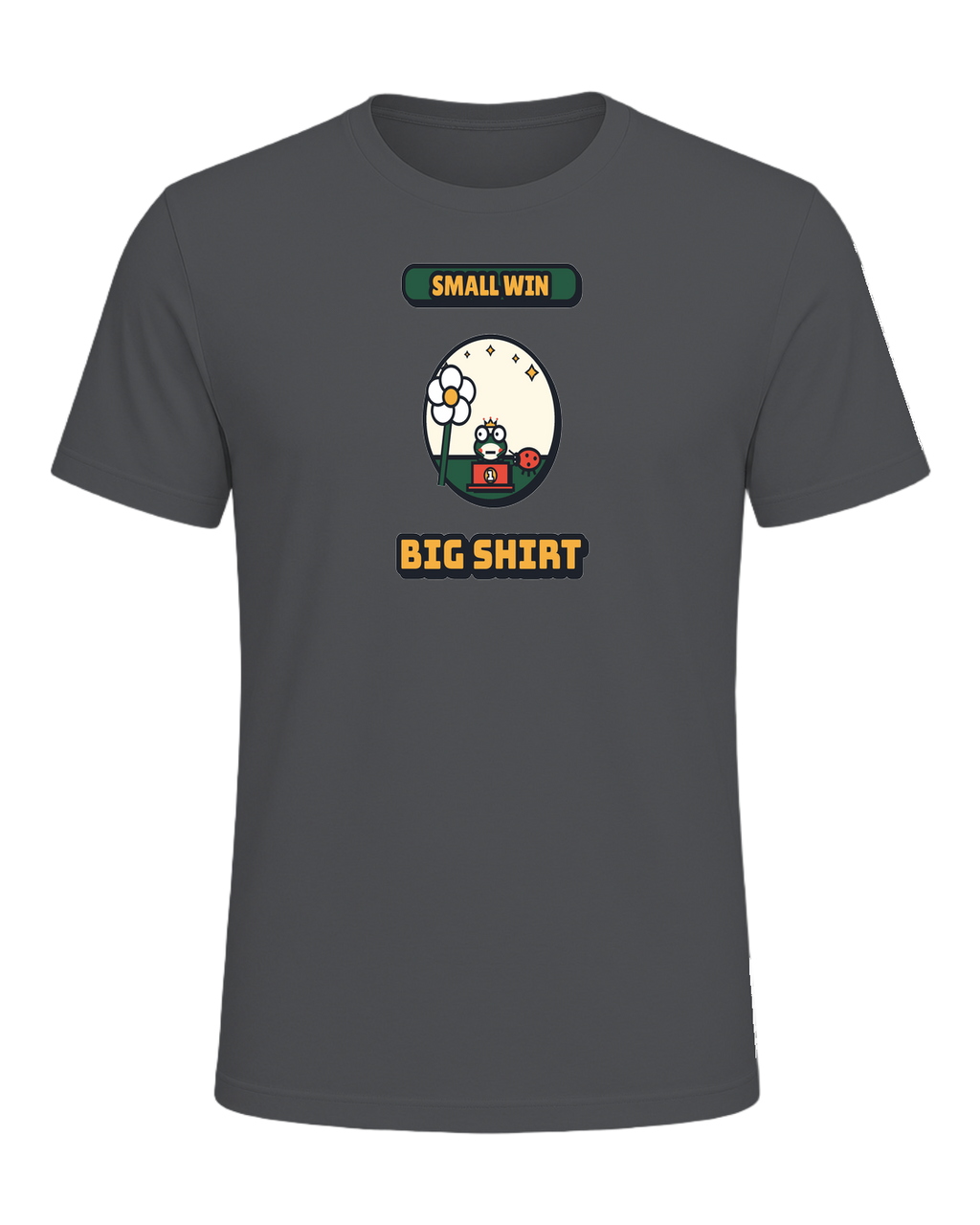SMALL WIN BIG SHIRT — Asphalt
