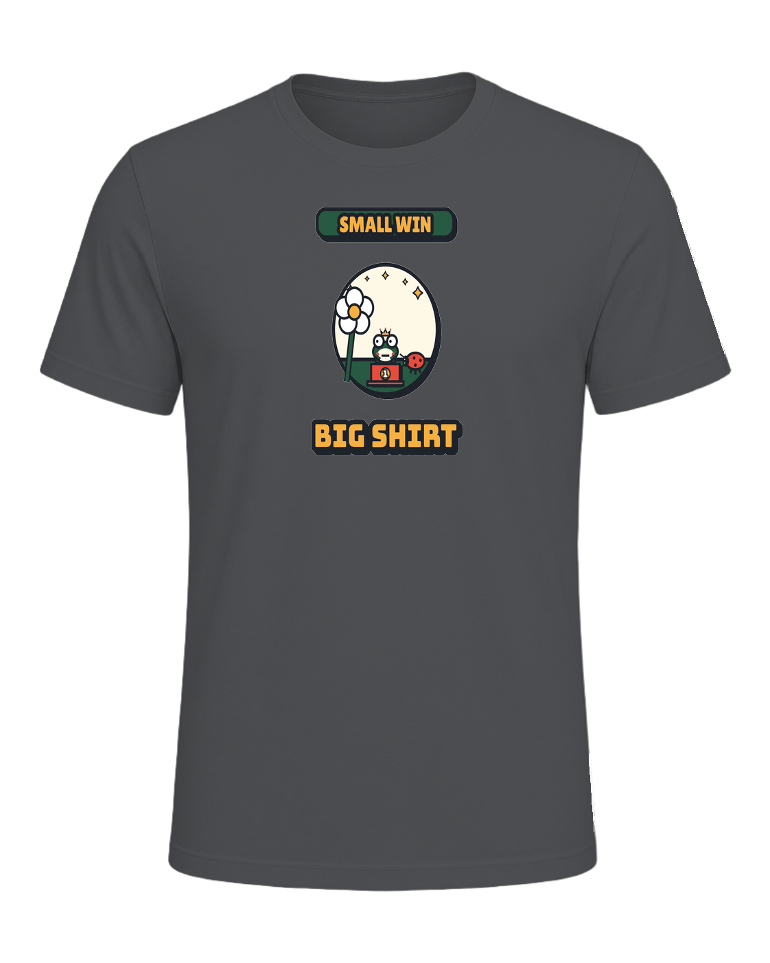 SMALL WIN BIG SHIRT — Asphalt