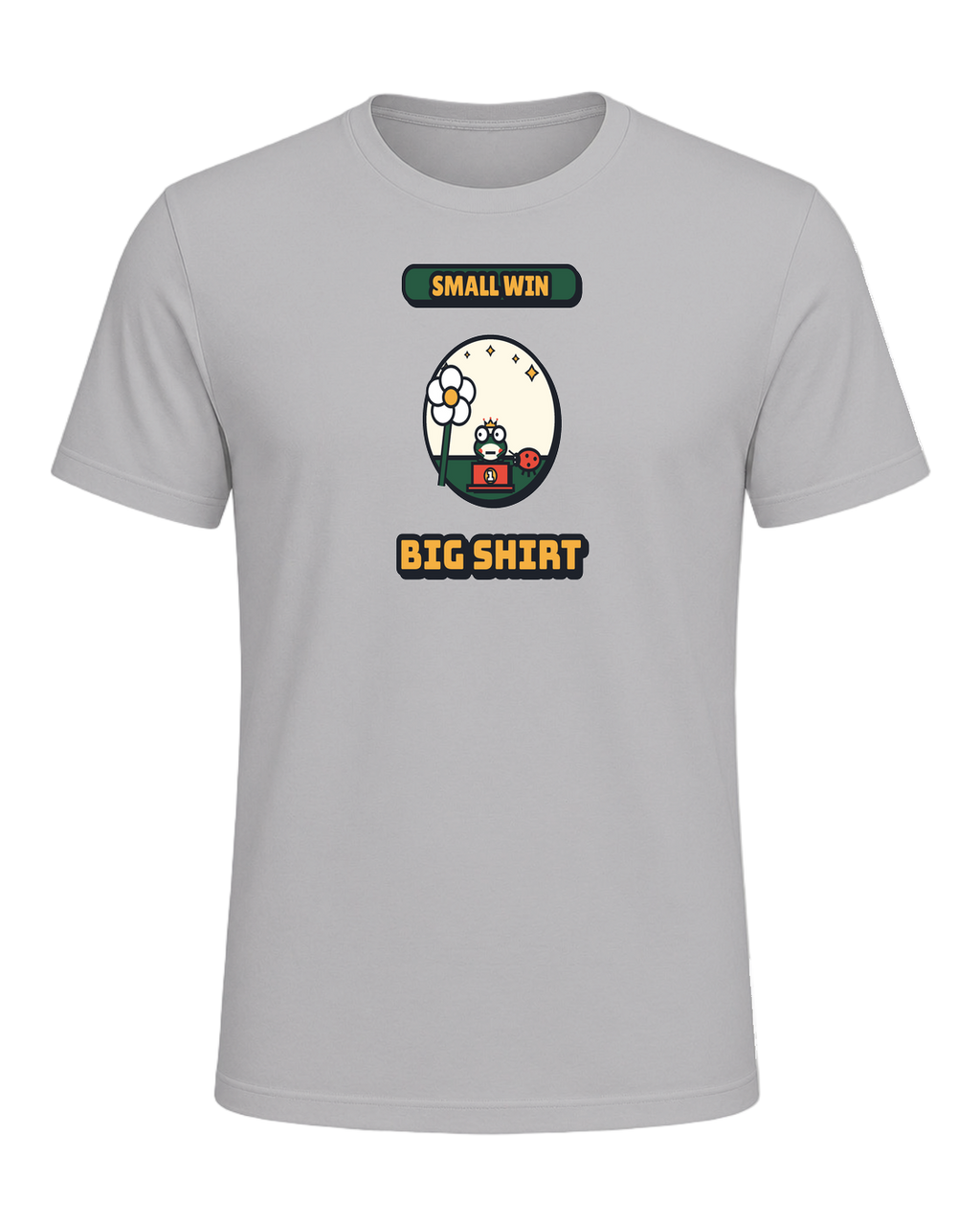 SMALL WIN BIG SHIRT — Athletic Heather