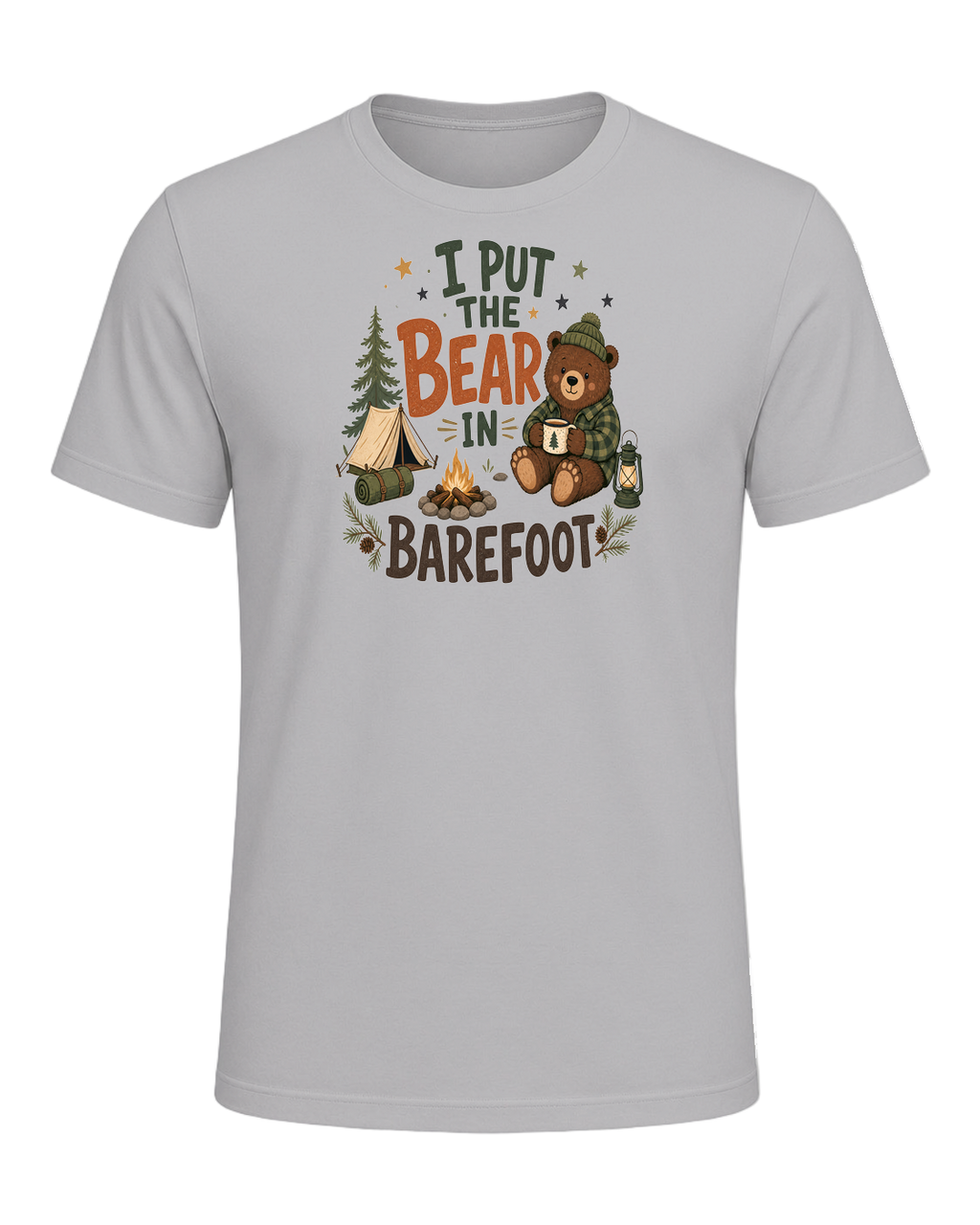 I PUT THE BEAR IN BAREFOOT — Athletic Heather