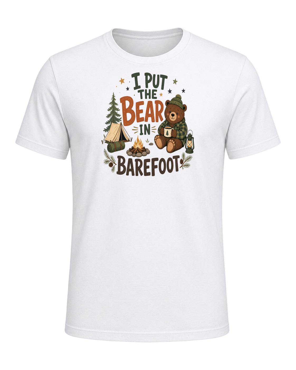 I PUT THE BEAR IN BAREFOOT — White