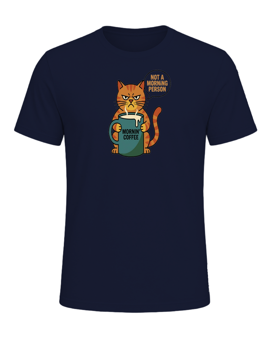 Grumpy Tabby Coffee — Navy
