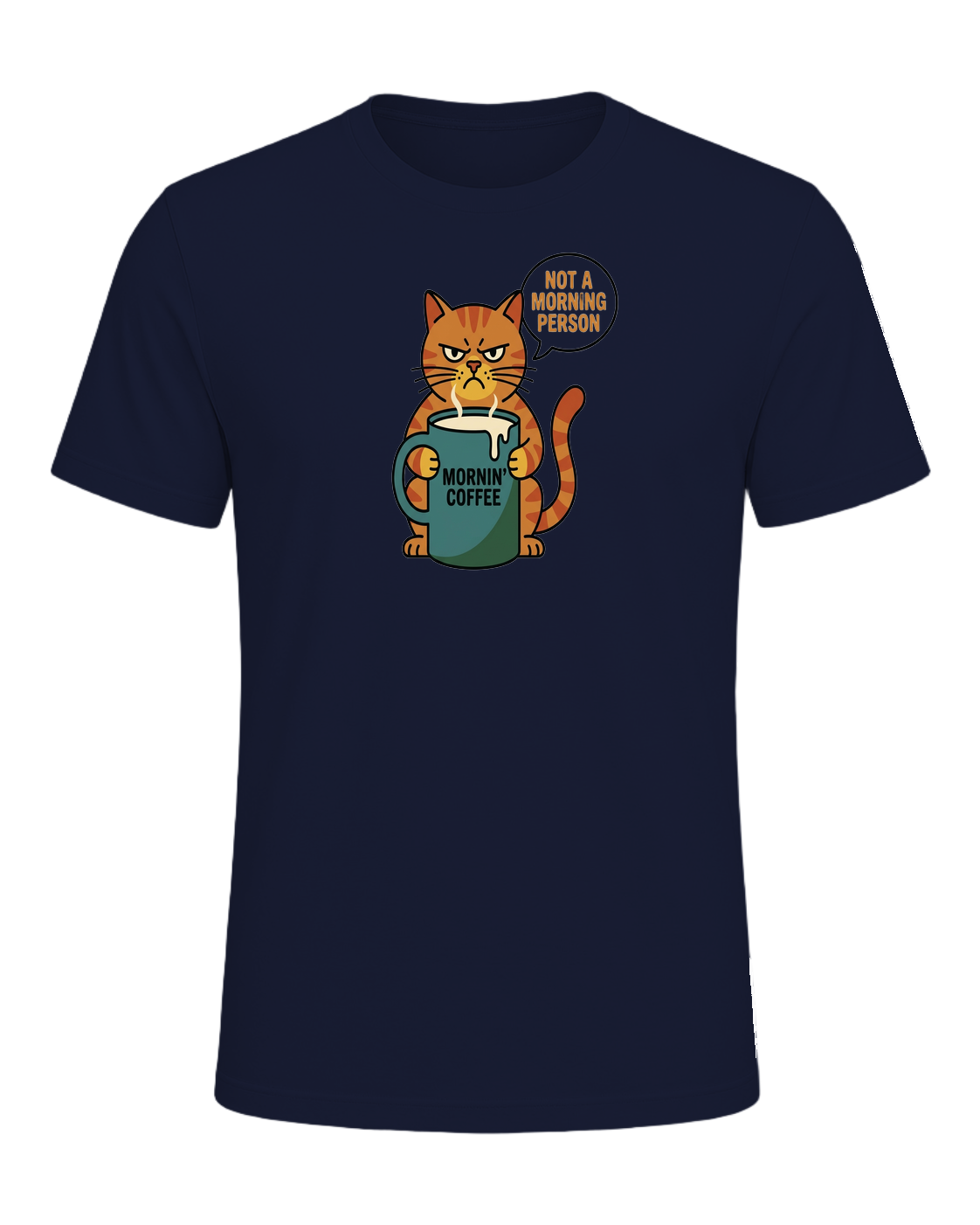 Grumpy Tabby Coffee — Navy