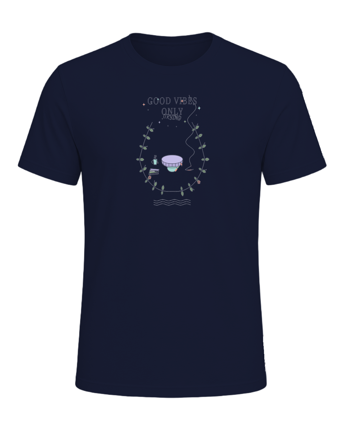 GOOD VIBES ONLY (TRYING) — Navy