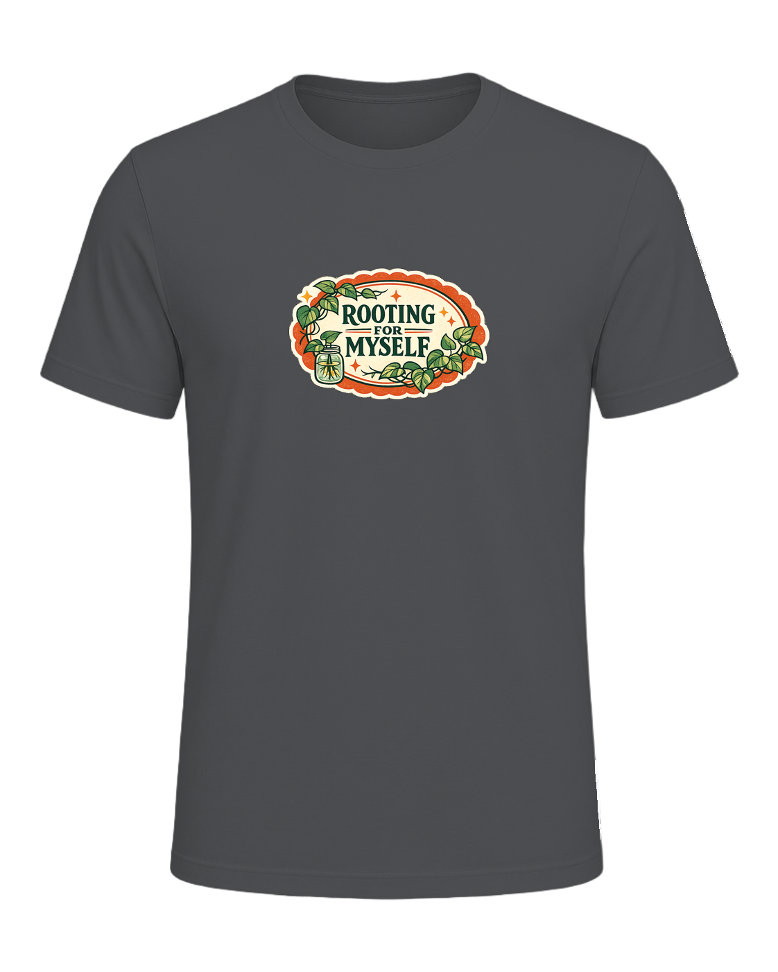 Rooting For Myself Tee — Asphalt