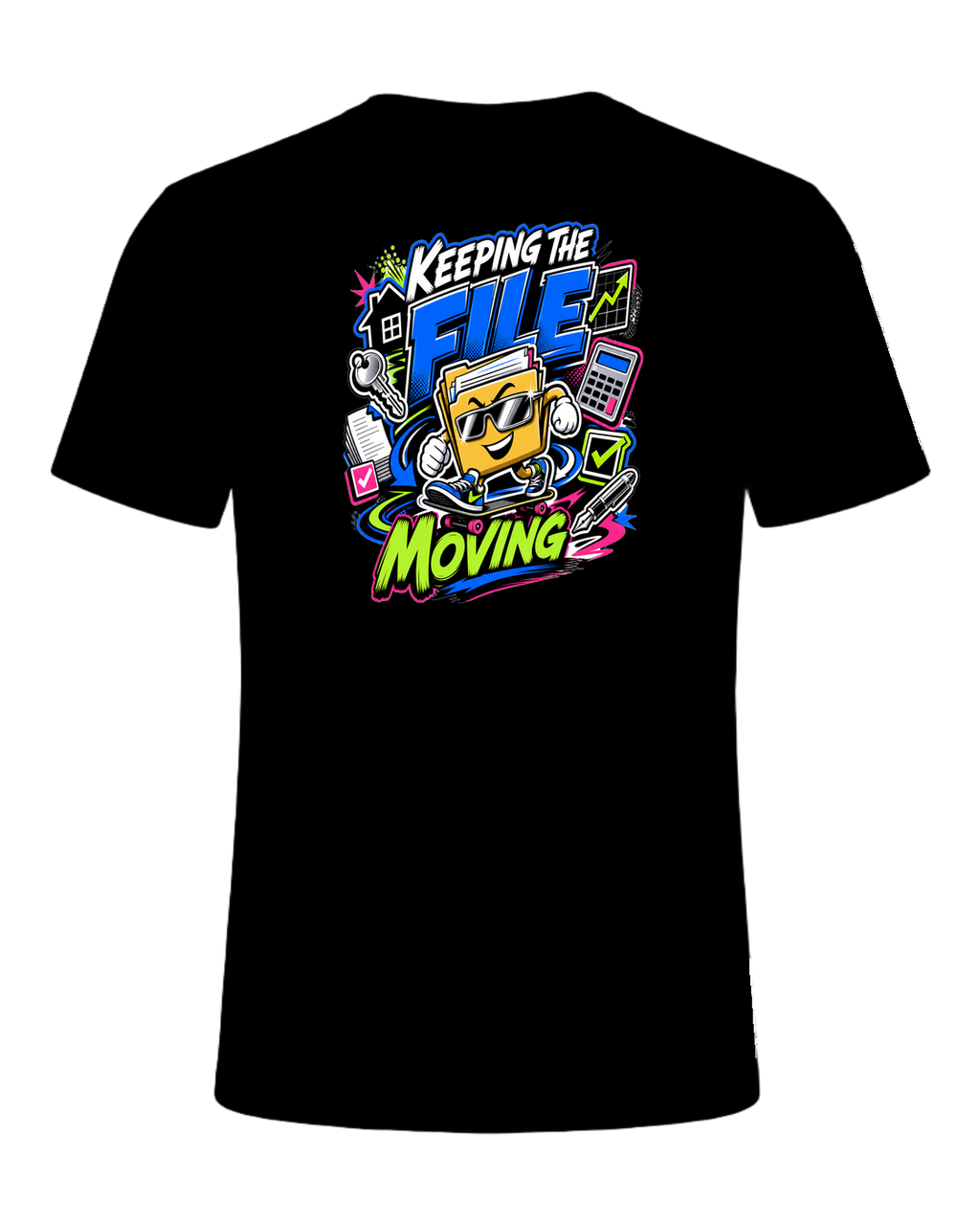 KEEPING THE FILE MOVING — Black