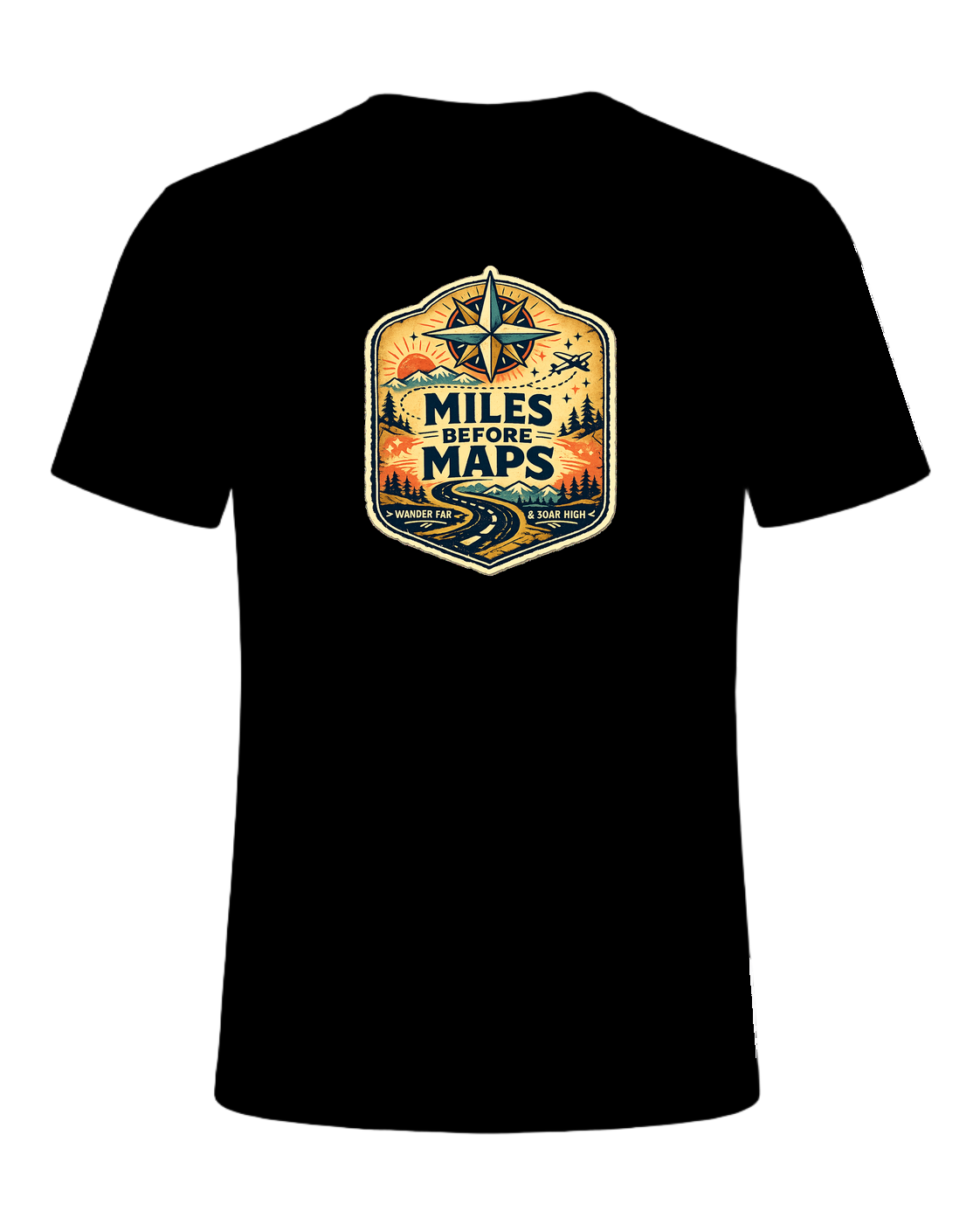 Miles Before Maps Tee — Black