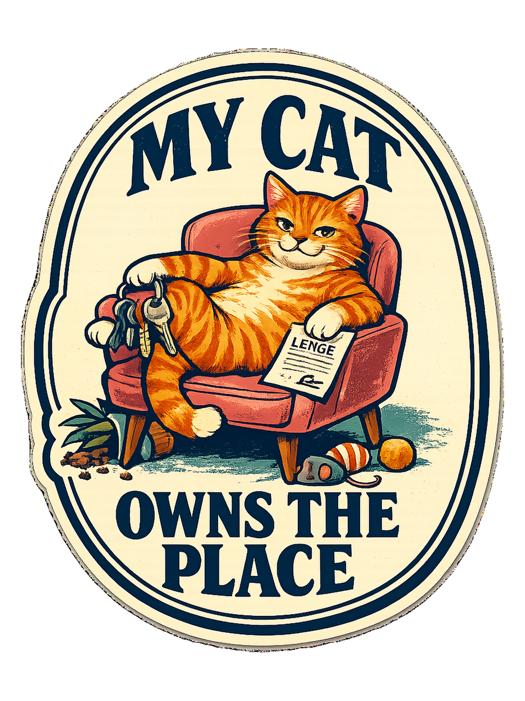 My Cat Owns The Place Tee