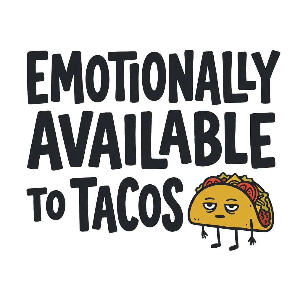 EMOTIONALLY AVAILABLE TO TACOS