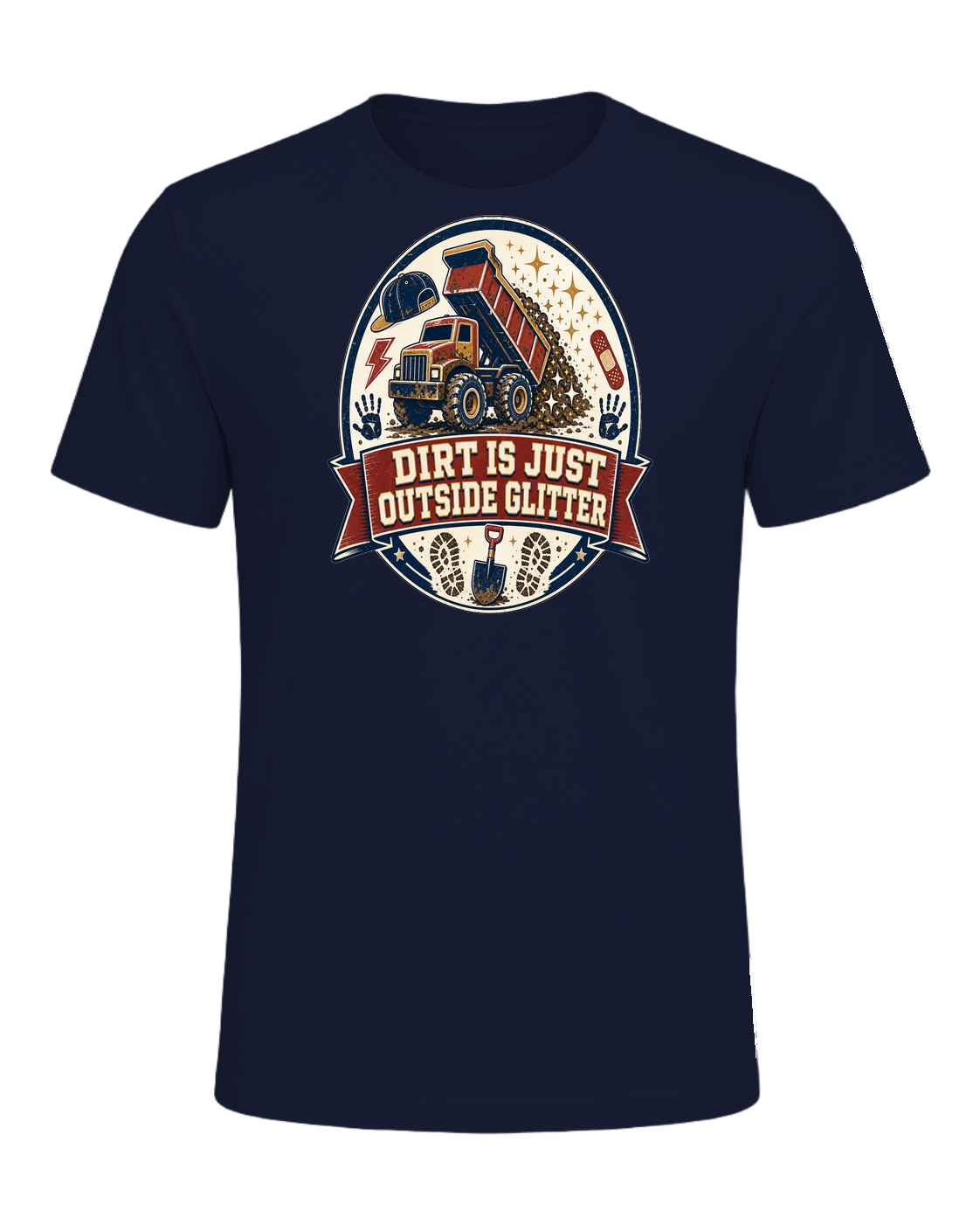 Dirt is just outside glitter — Navy