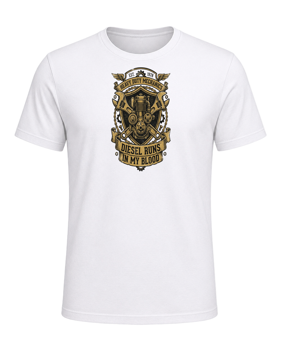 Diesel Mechanic — White