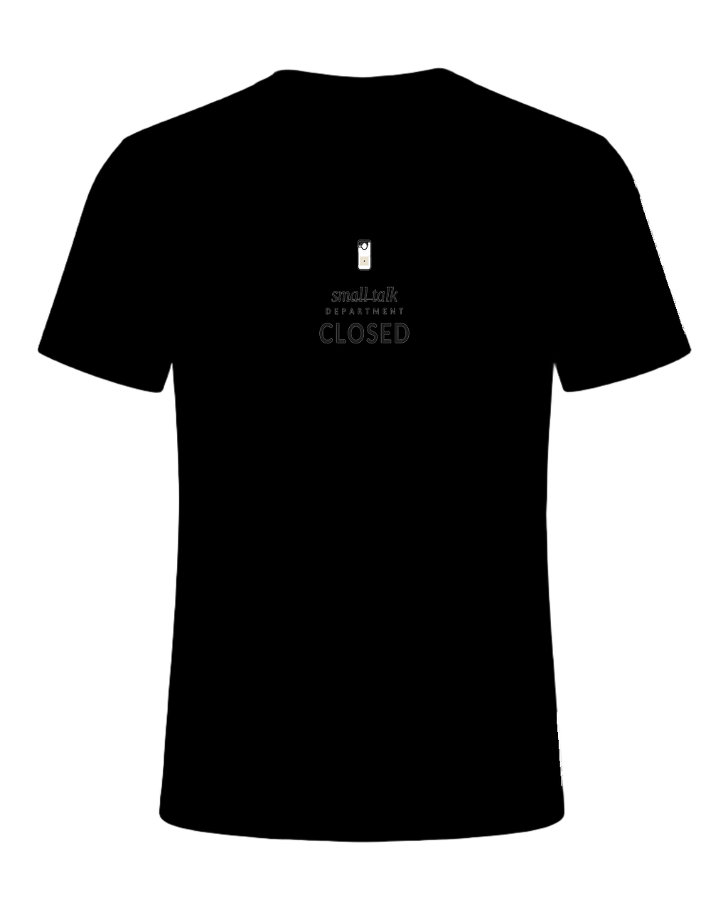 small talk department closed — Black