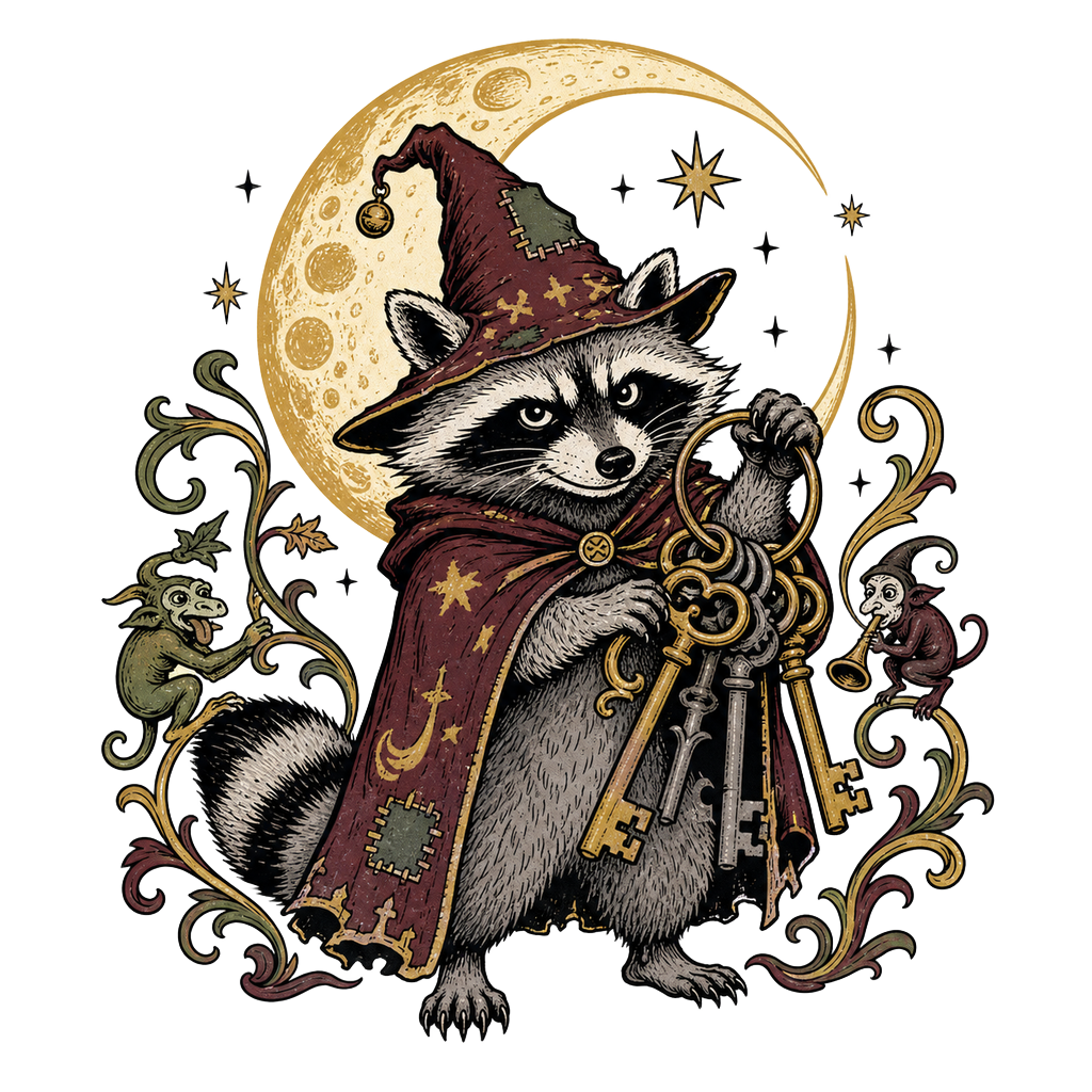 Raccoon Wizard Energy