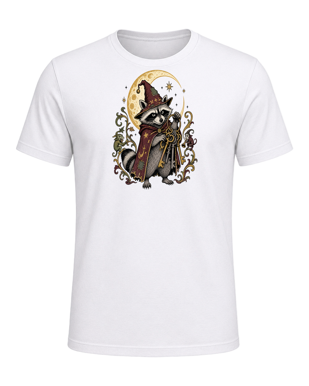 Raccoon Wizard Energy — White