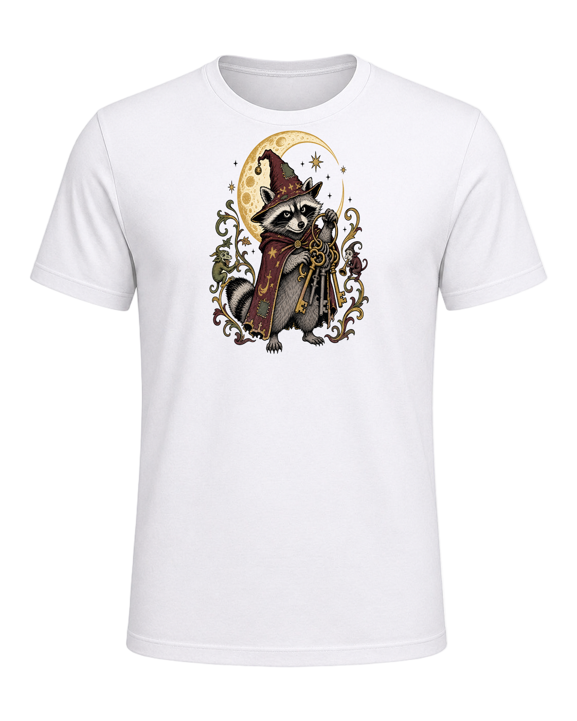 Raccoon Wizard Energy — White