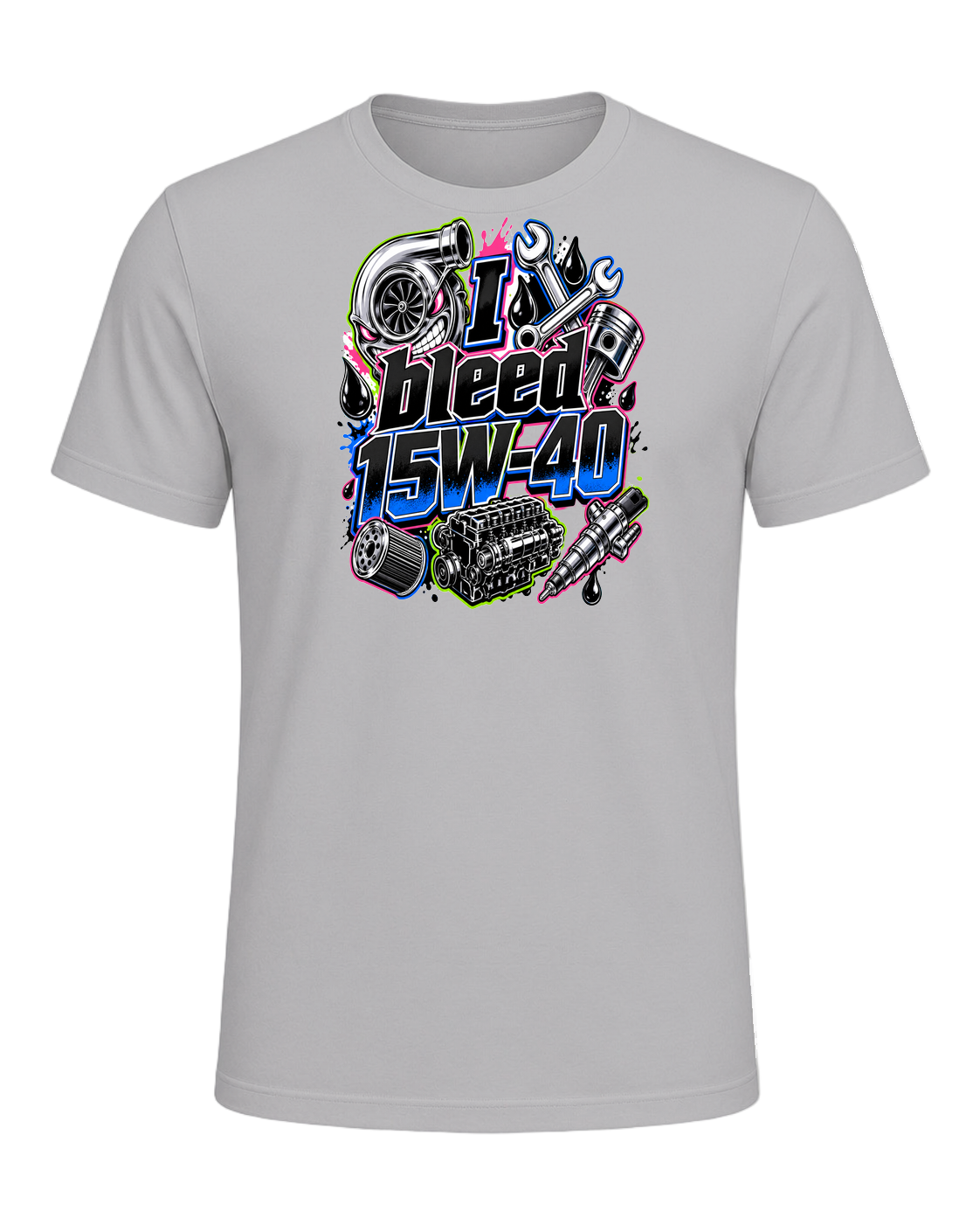 I bleed 15W-40 — Athletic Heather