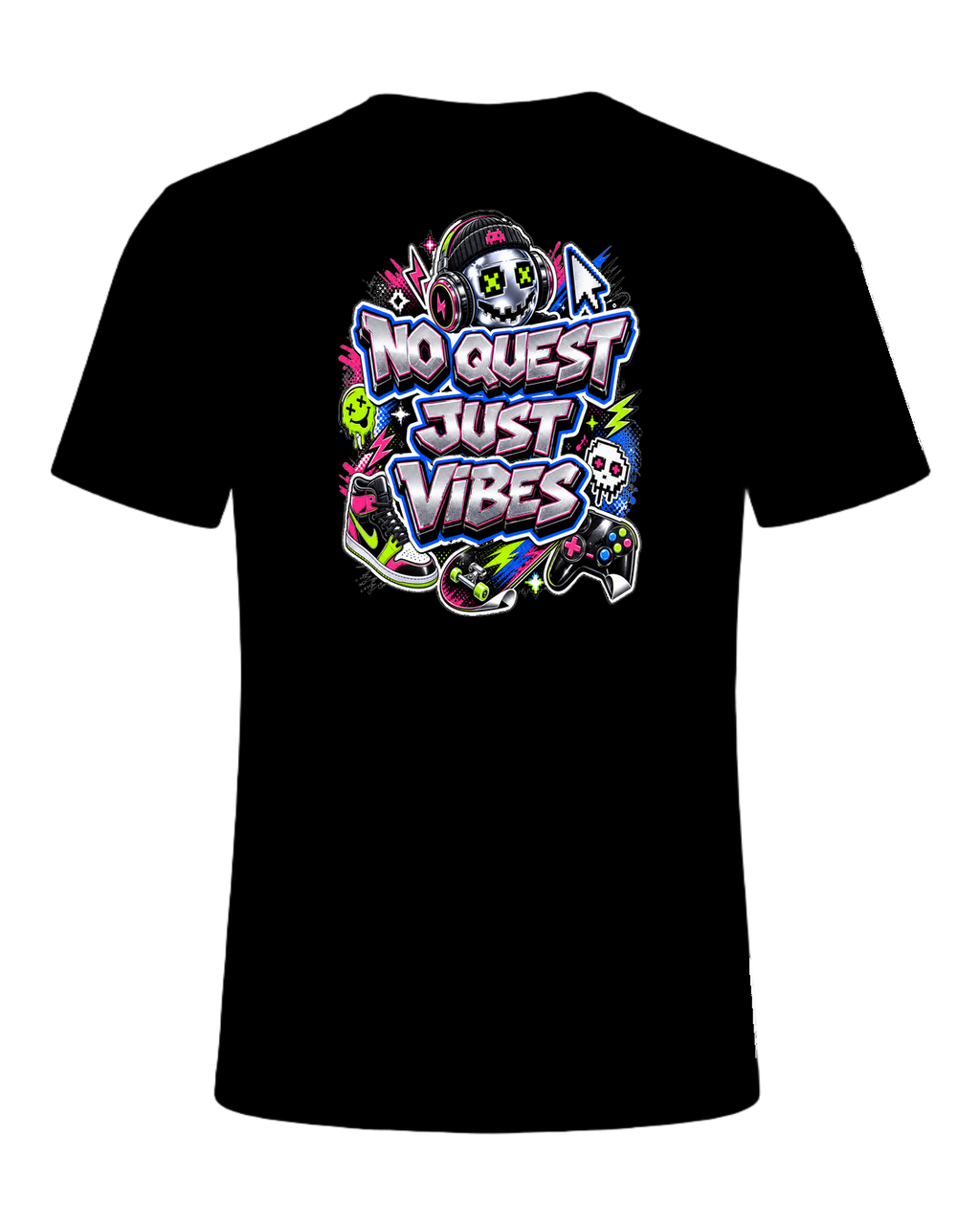NO QUEST JUST VIBES — Black
