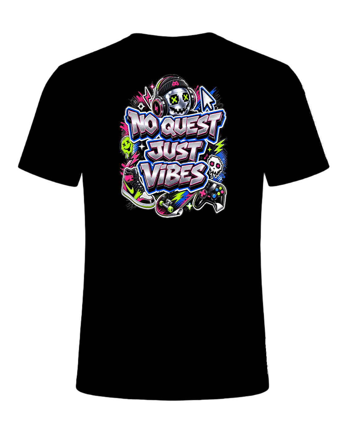 NO QUEST JUST VIBES — Black