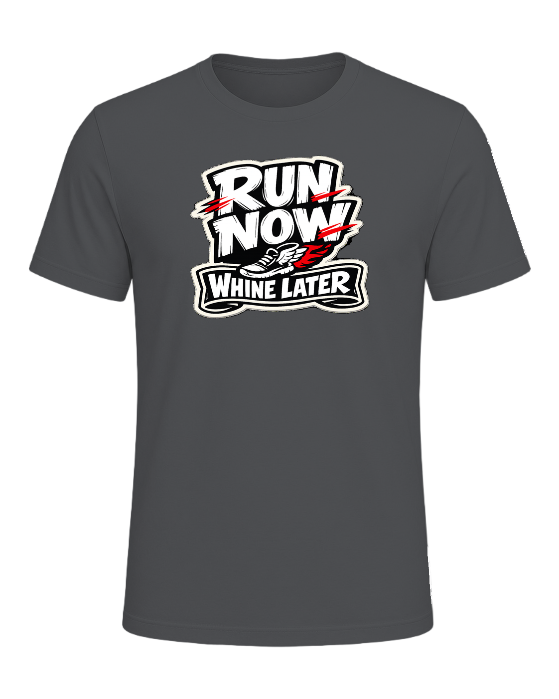 A loud runner tee for people who complain through the miles and still show up. — Asphalt