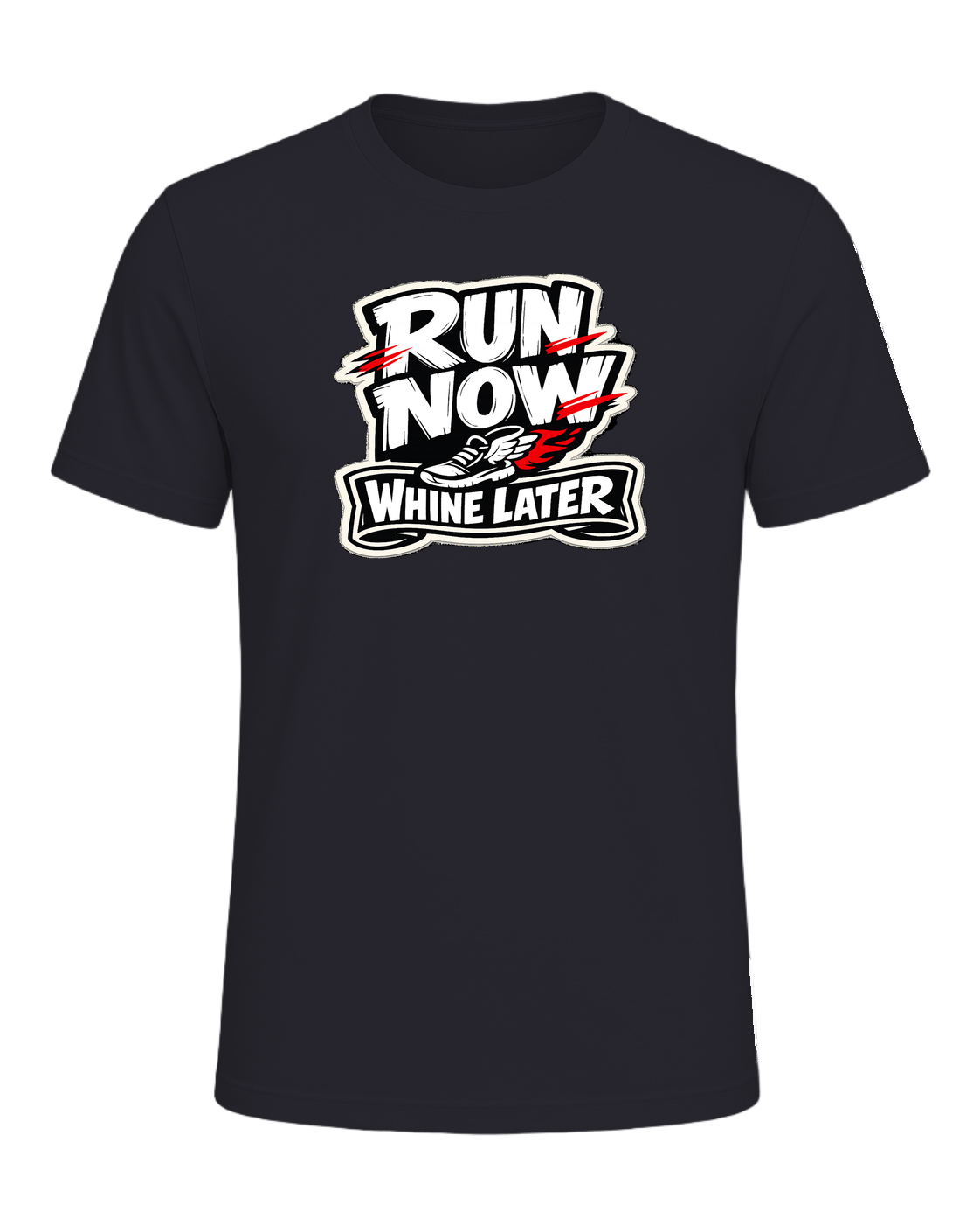 A loud runner tee for people who complain through the miles and still show up. — Dark Grey
