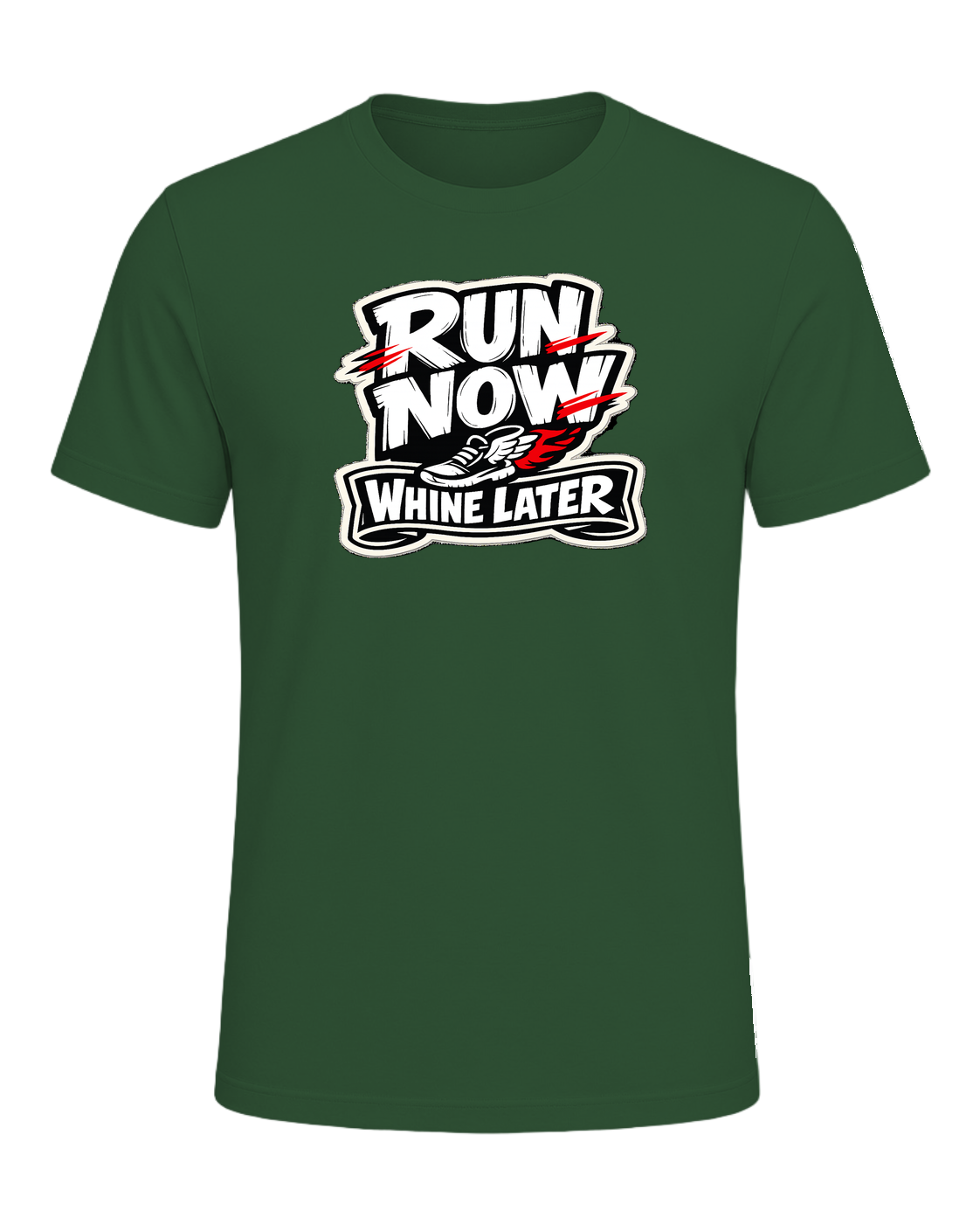 A loud runner tee for people who complain through the miles and still show up. — Evergreen