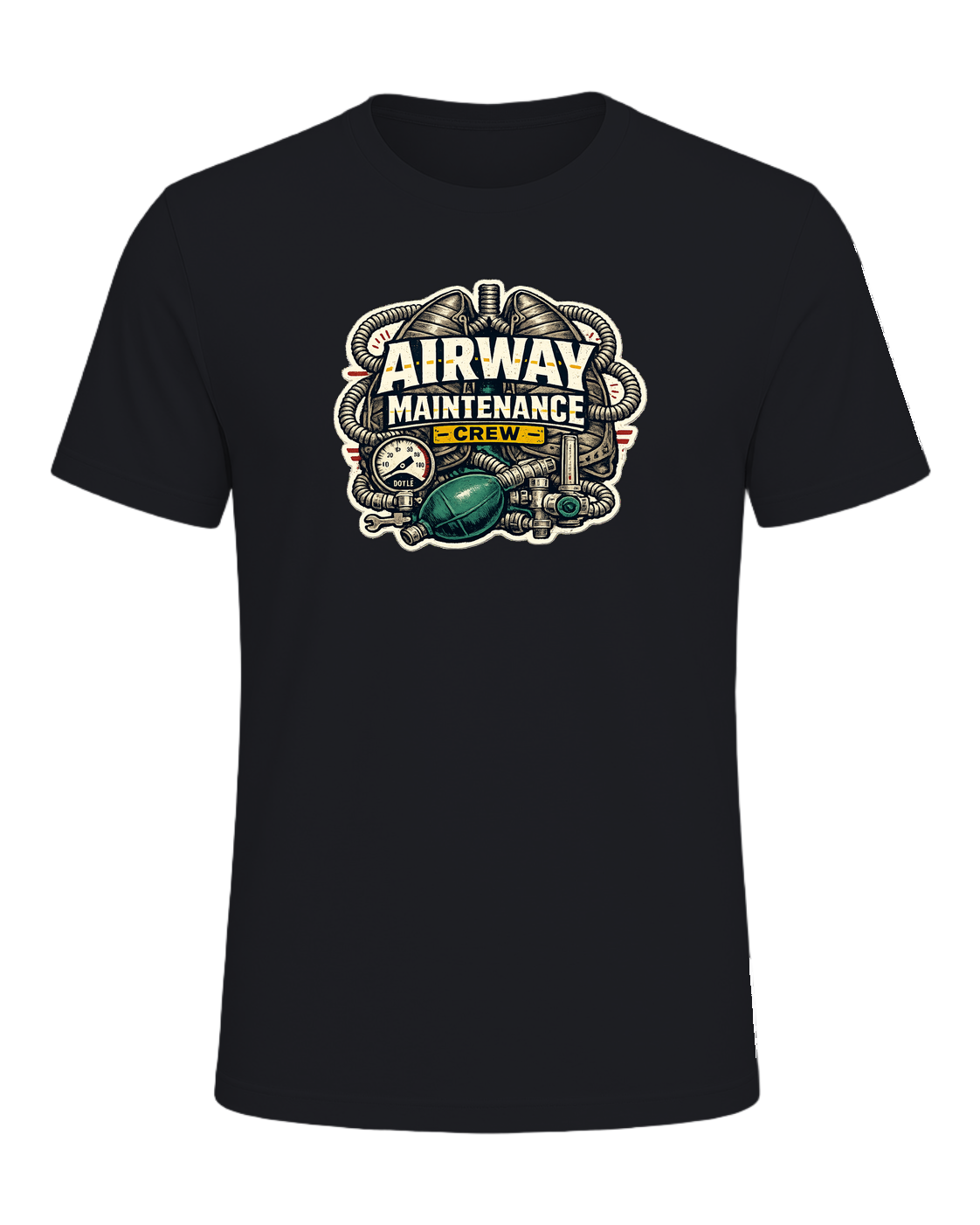 Airway Maintenance Crew Tee — Vintage Black