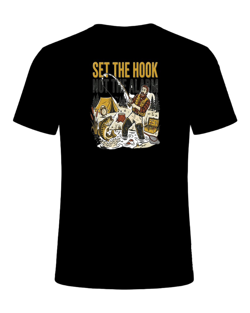 SET THE HOOK NOT THE ALARM — Black