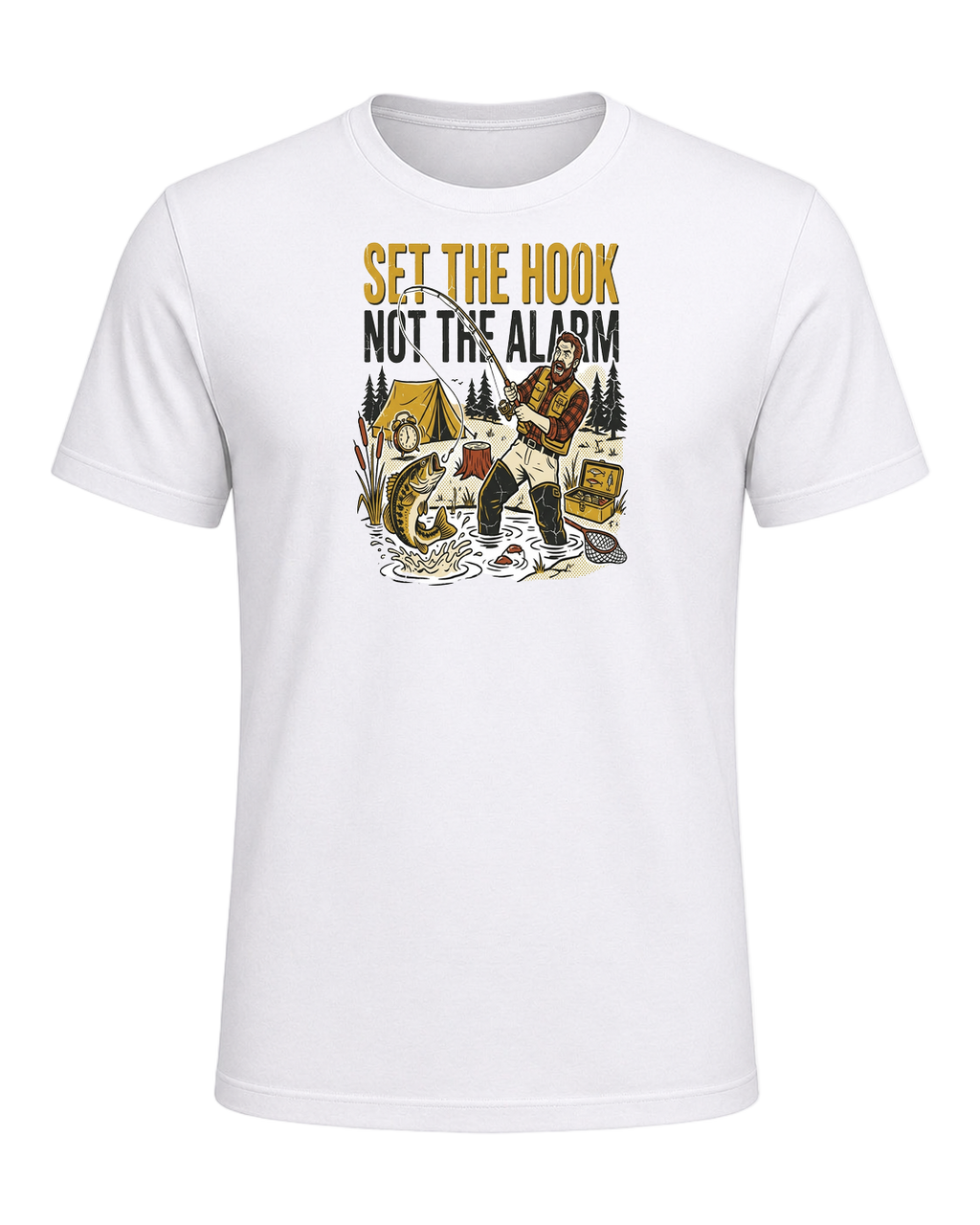 SET THE HOOK NOT THE ALARM — White