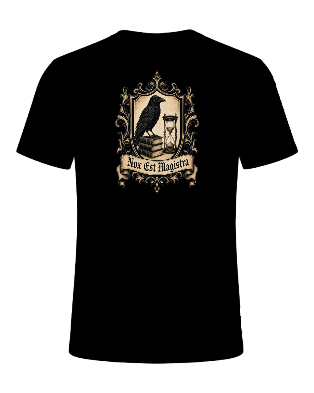 Latin Motto Crest — Black