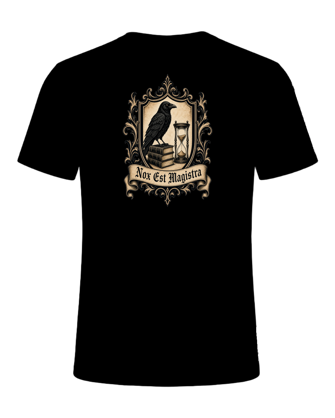 Latin Motto Crest — Black