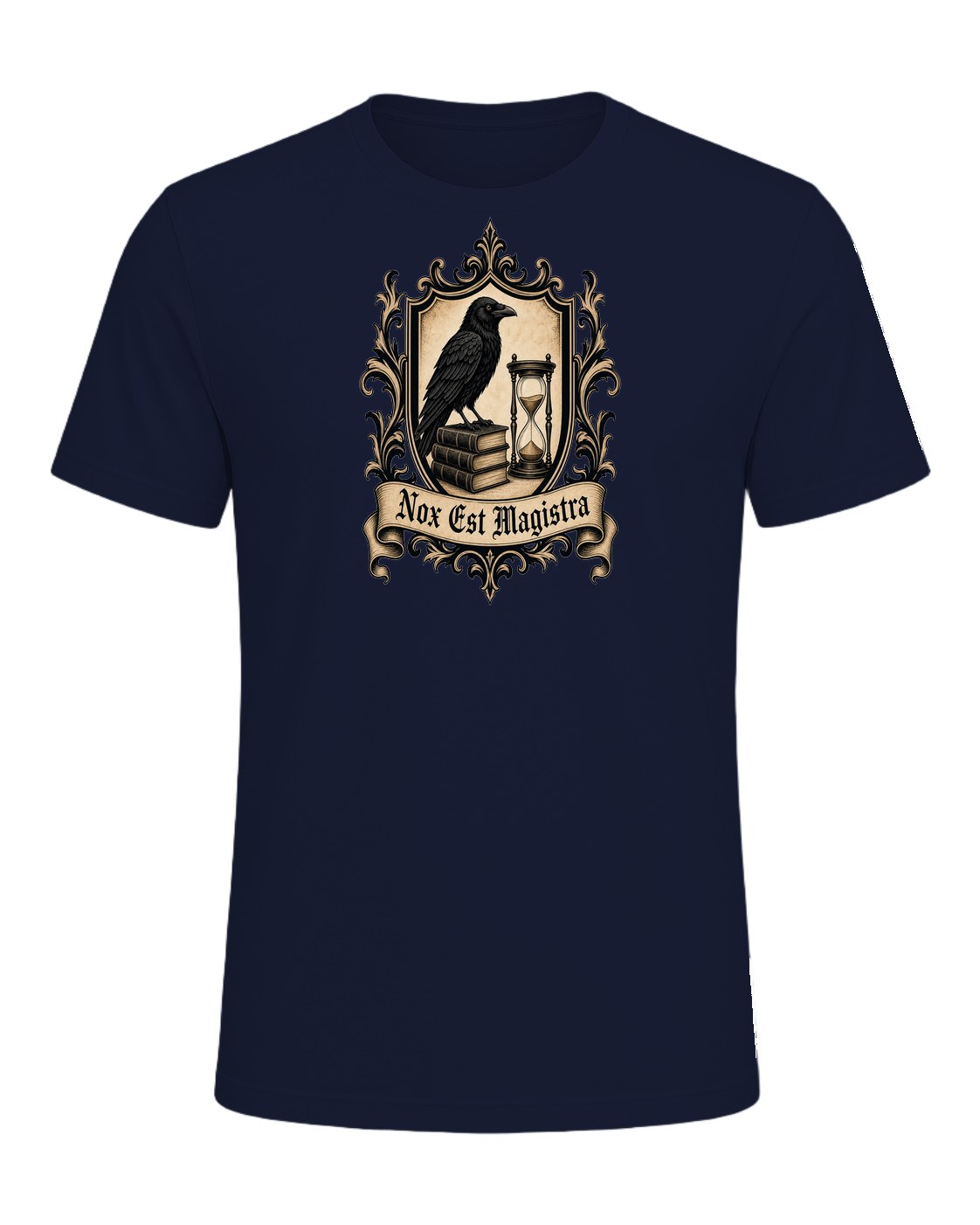 Latin Motto Crest — Navy