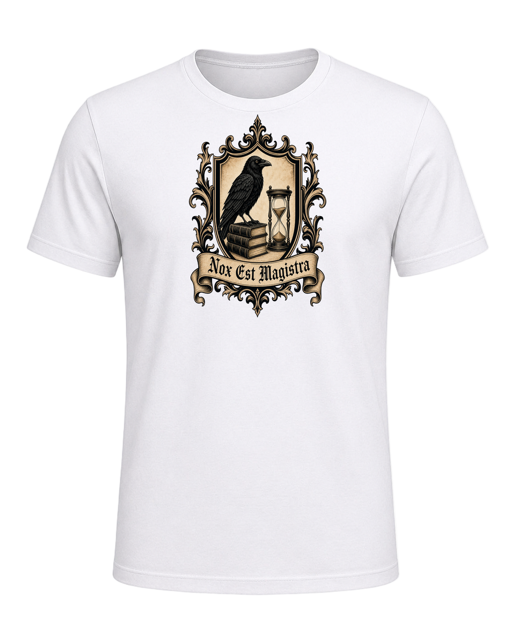 Latin Motto Crest — White