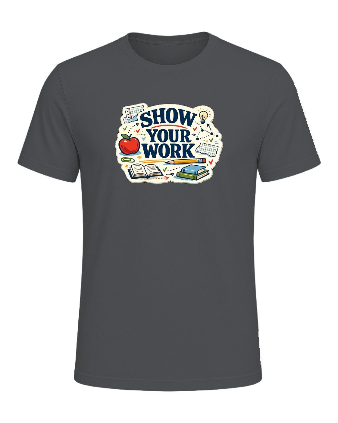 Show Your Work Tee — Asphalt