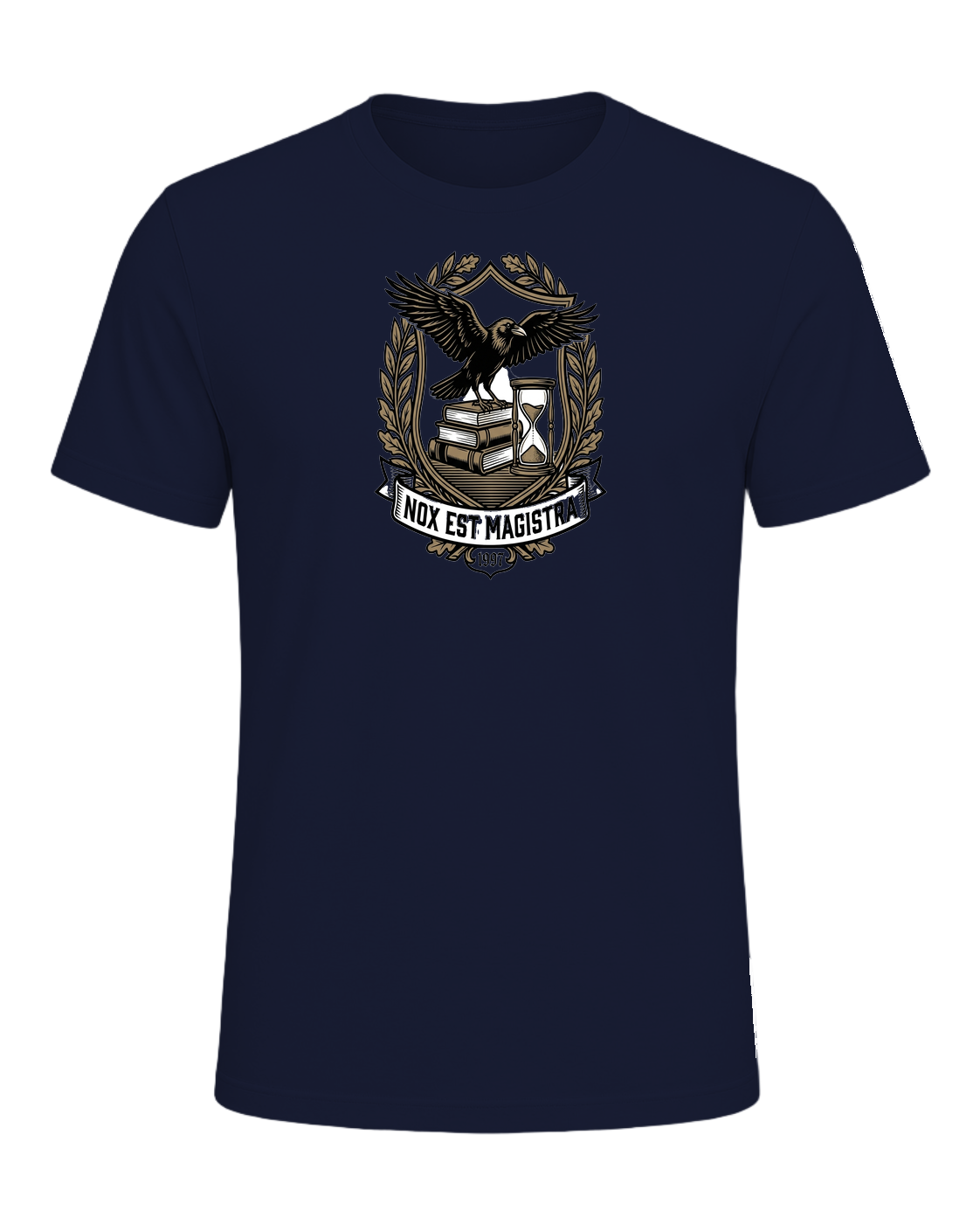 Latin Motto Crest — Navy