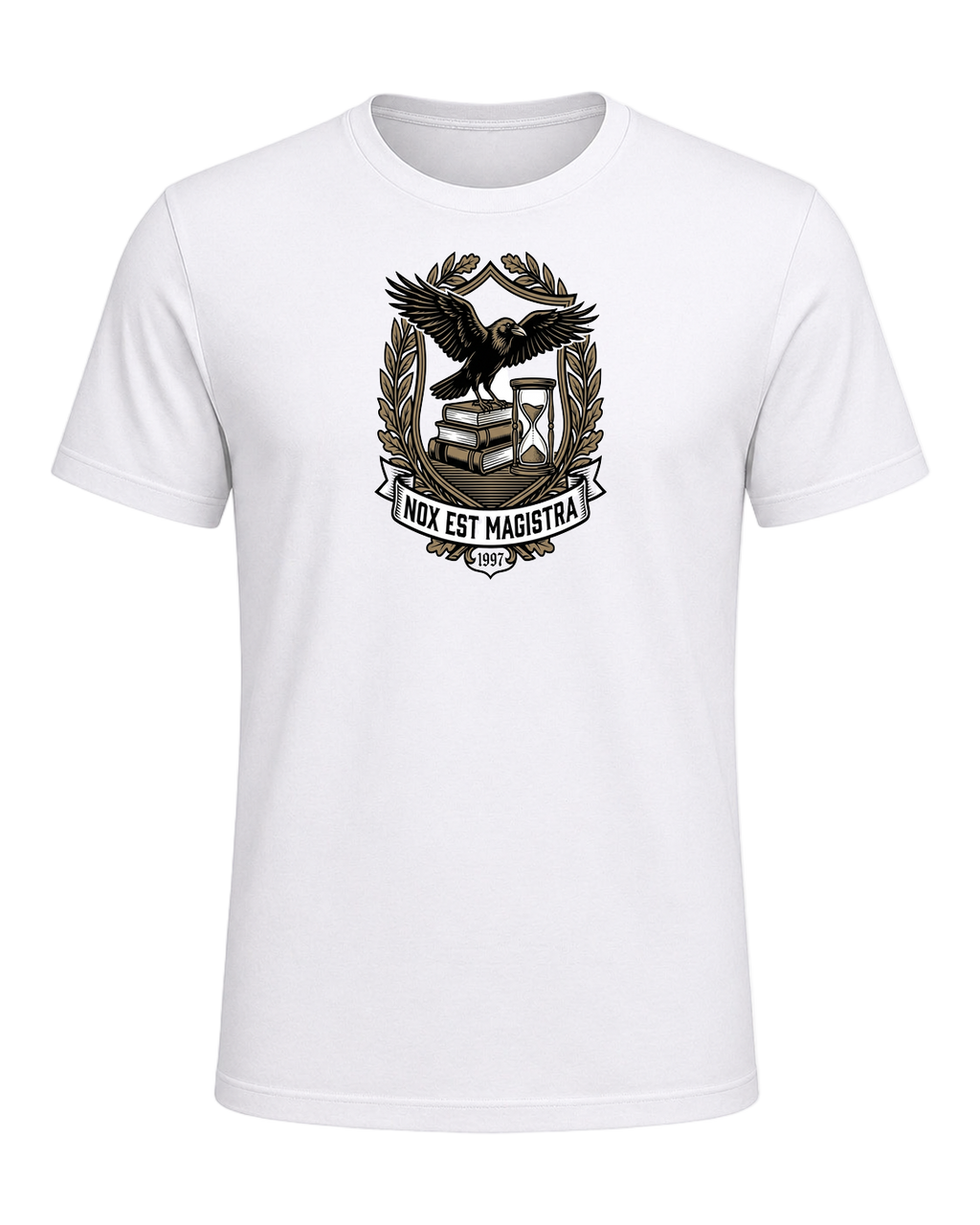Latin Motto Crest — White