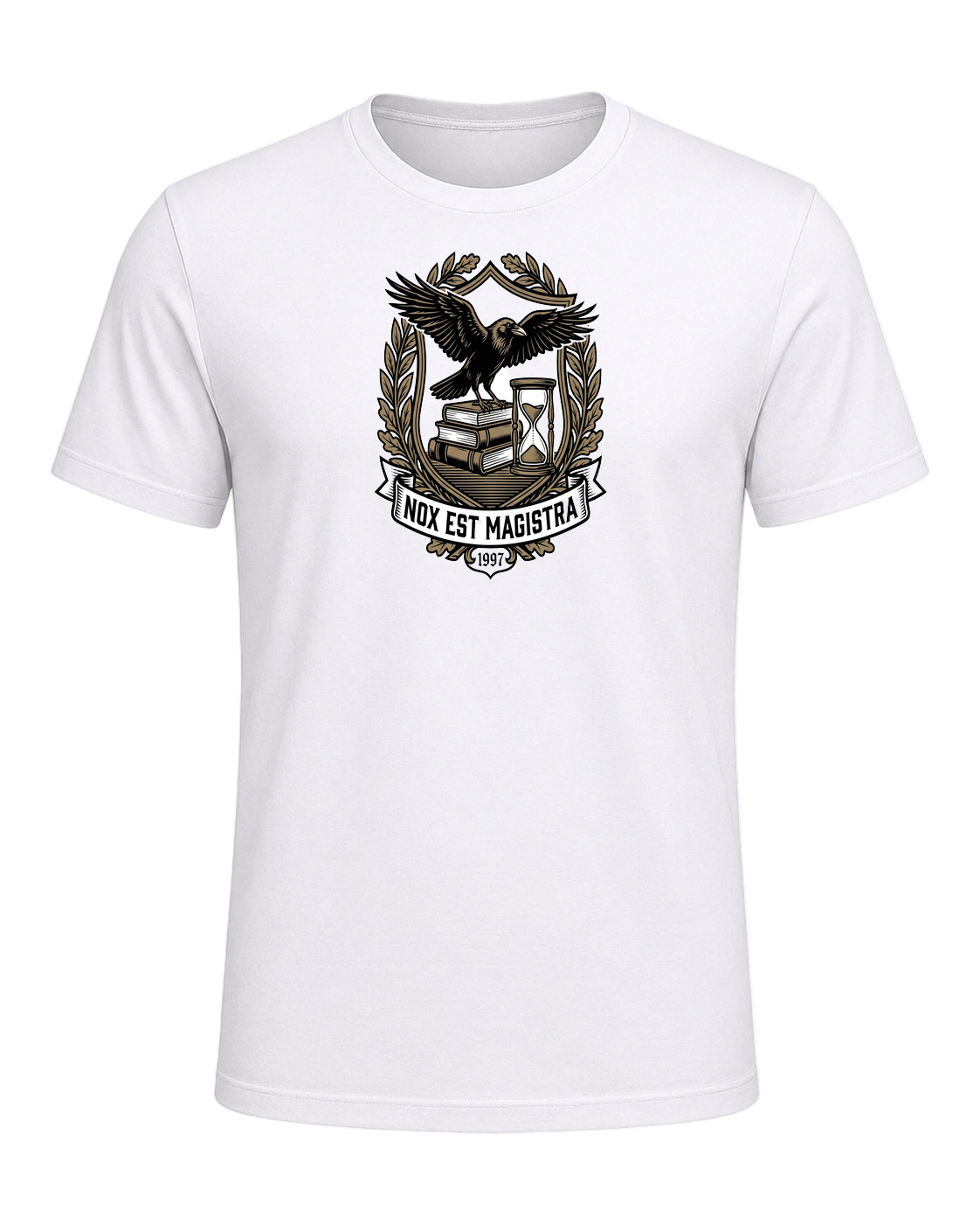 Latin Motto Crest — White