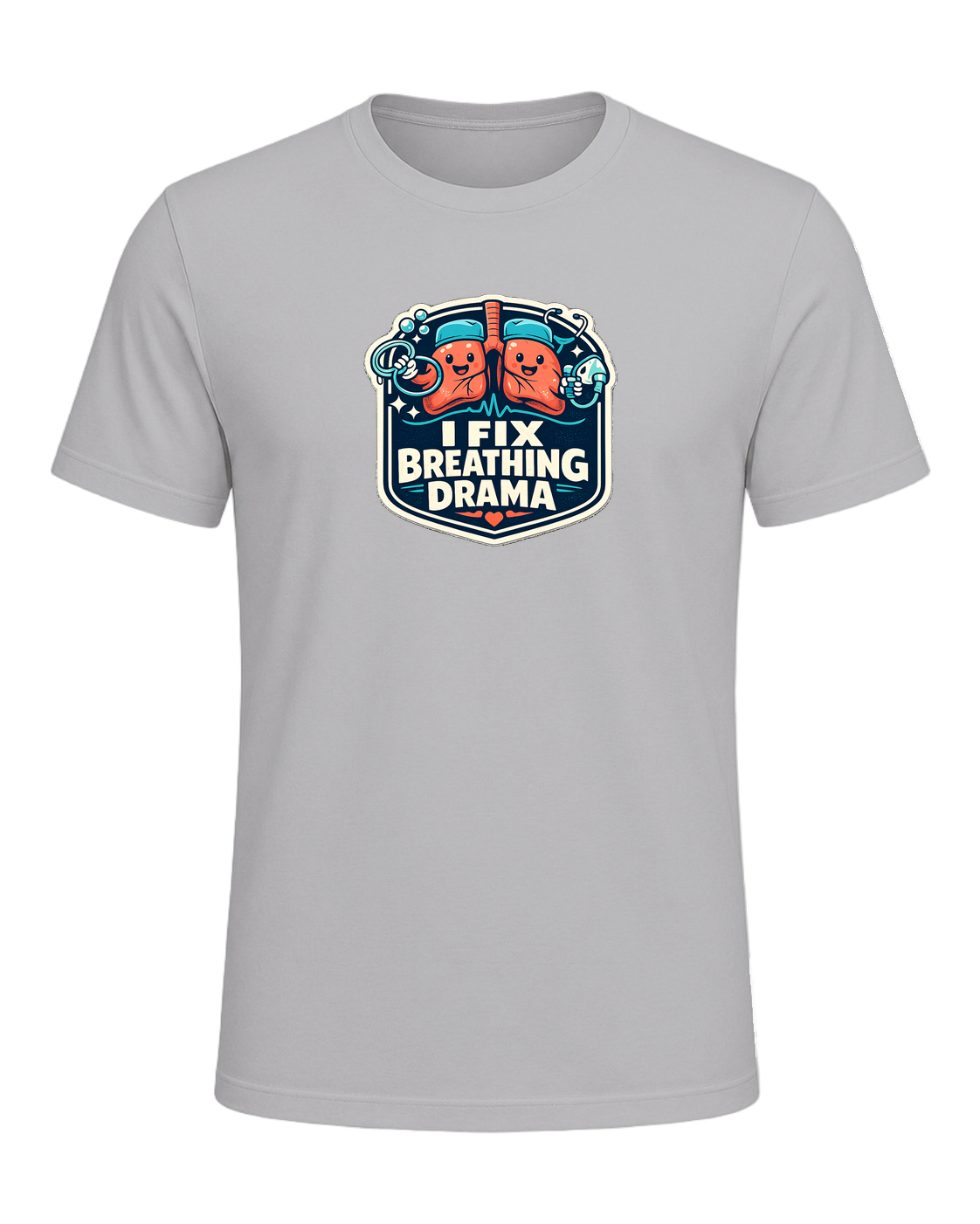 I Fix Breathing Drama Tee — Athletic Heather