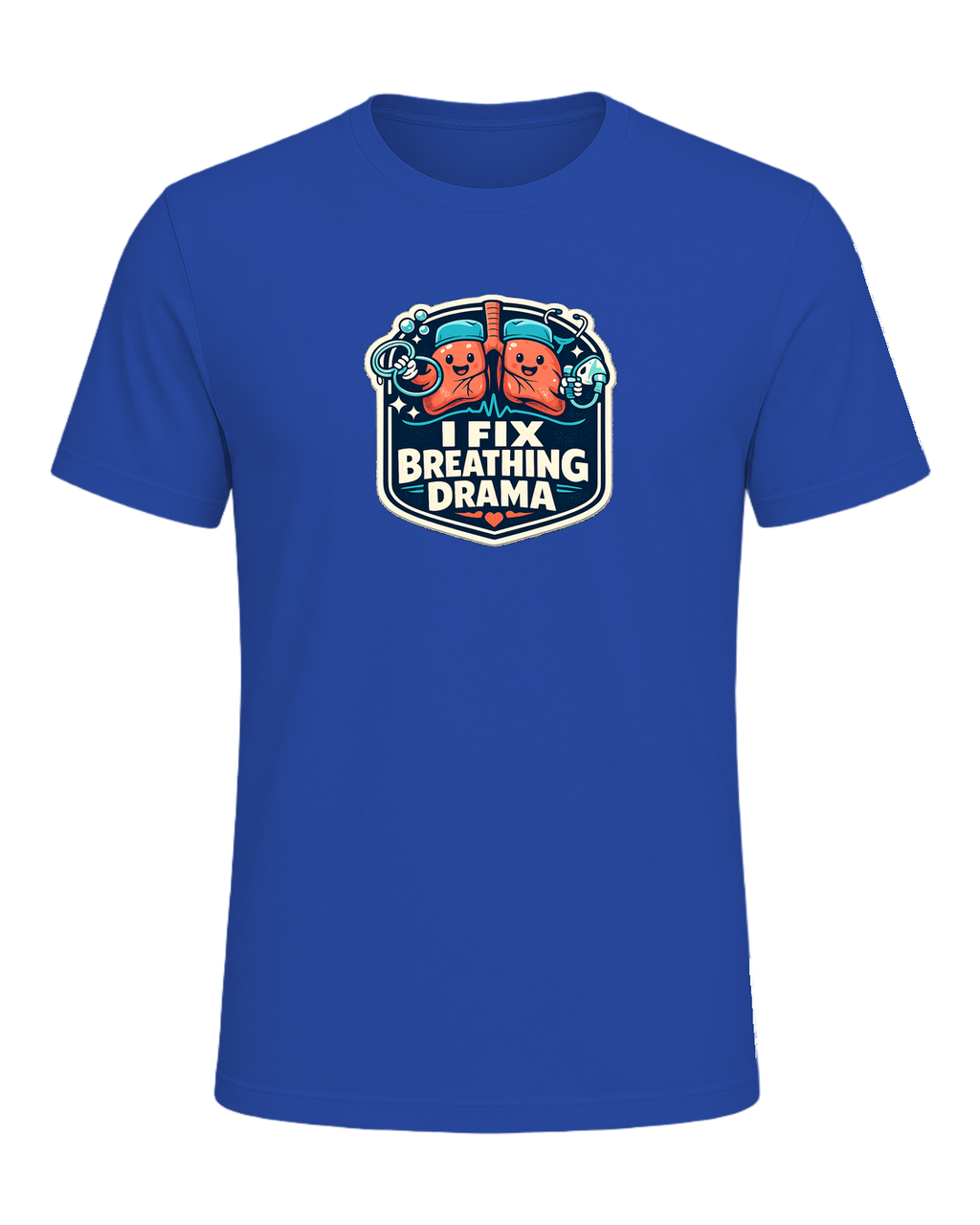 I Fix Breathing Drama Tee — True Royal