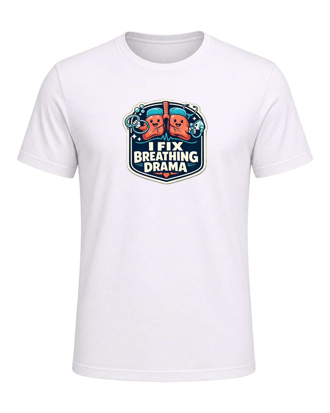 I Fix Breathing Drama Tee — White