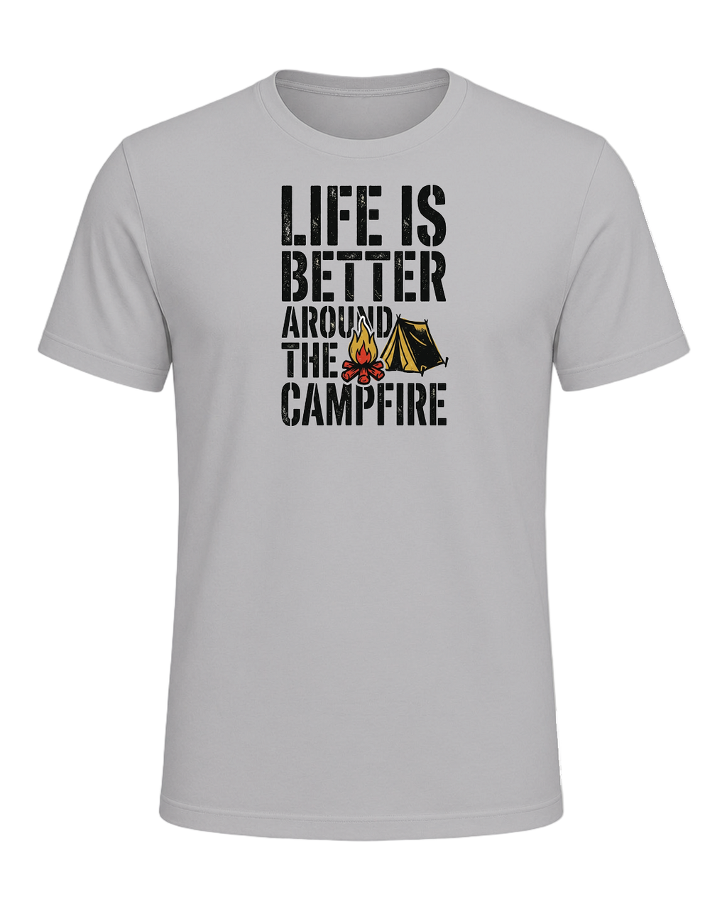 LIFE IS BETTER AROUND THE CAMPFIRE — Athletic Heather
