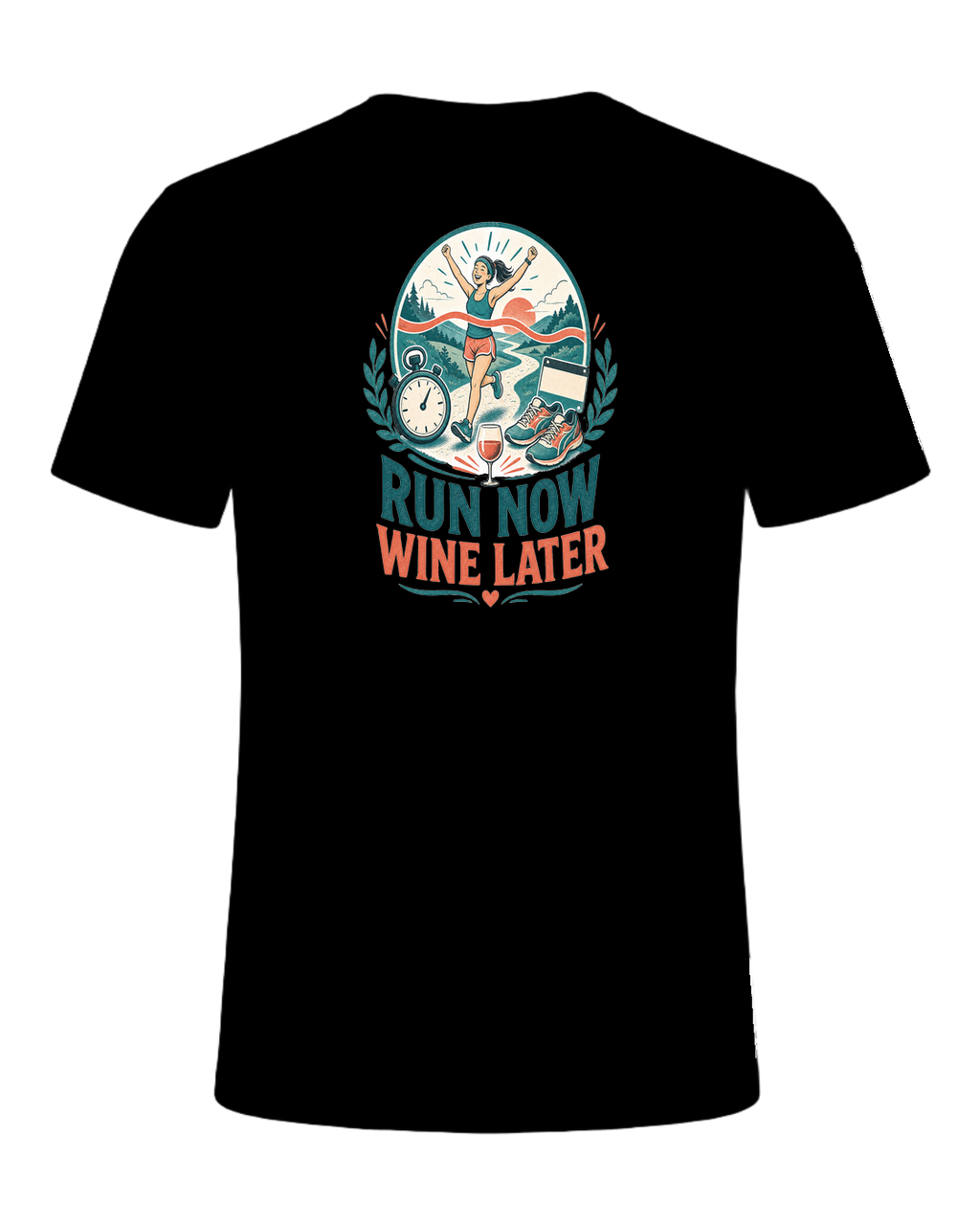 RUN NOW WINE LATER — Black