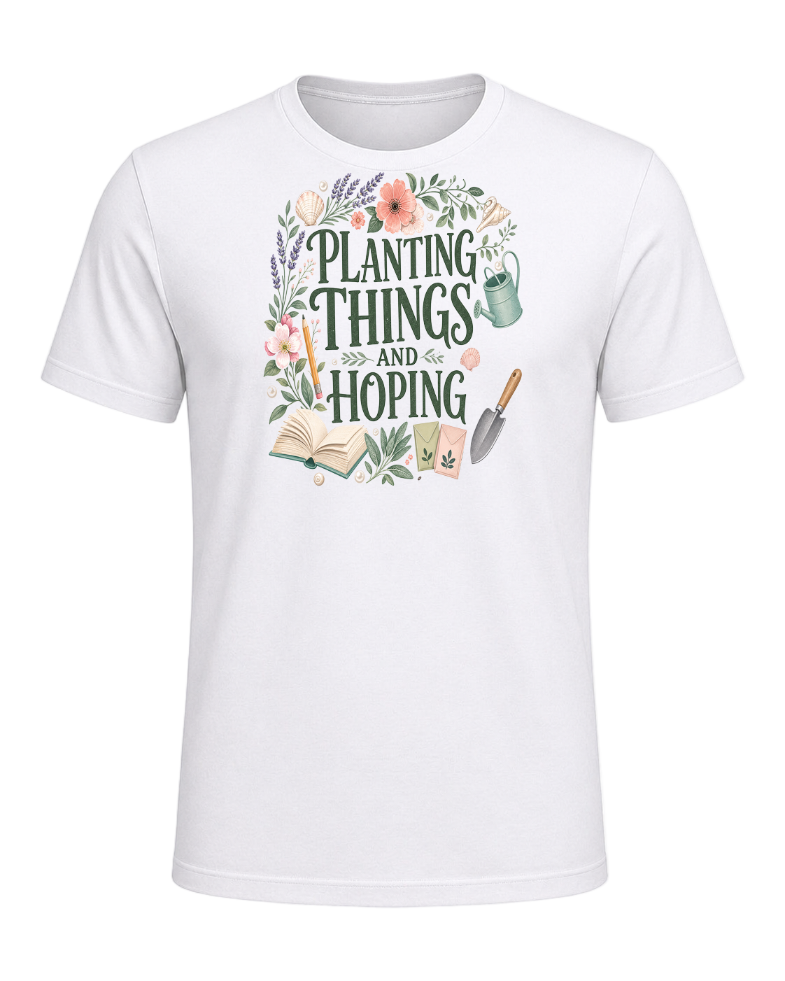 PLANTING THINGS AND HOPING — White