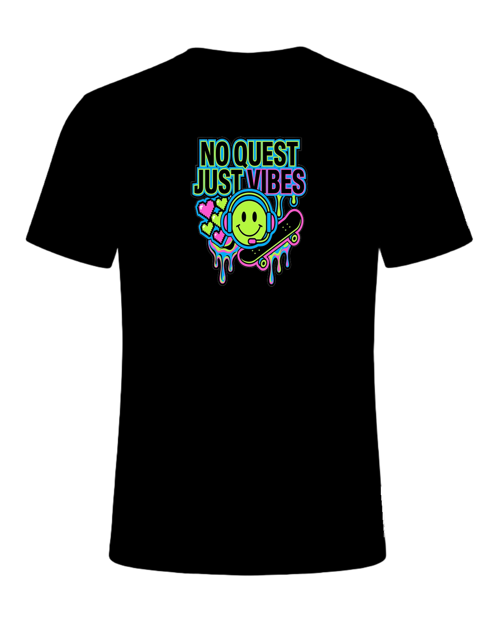 NO QUEST JUST VIBES — Black